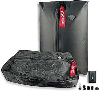 Airback Bag Vacpack,Vacuum Seal Bags for Clothing Travel,Compression Packing Cubes with Pump,Space Saver Bags for Suitcase,Waterproof Sealer Bags with Zipper (Large + Small)