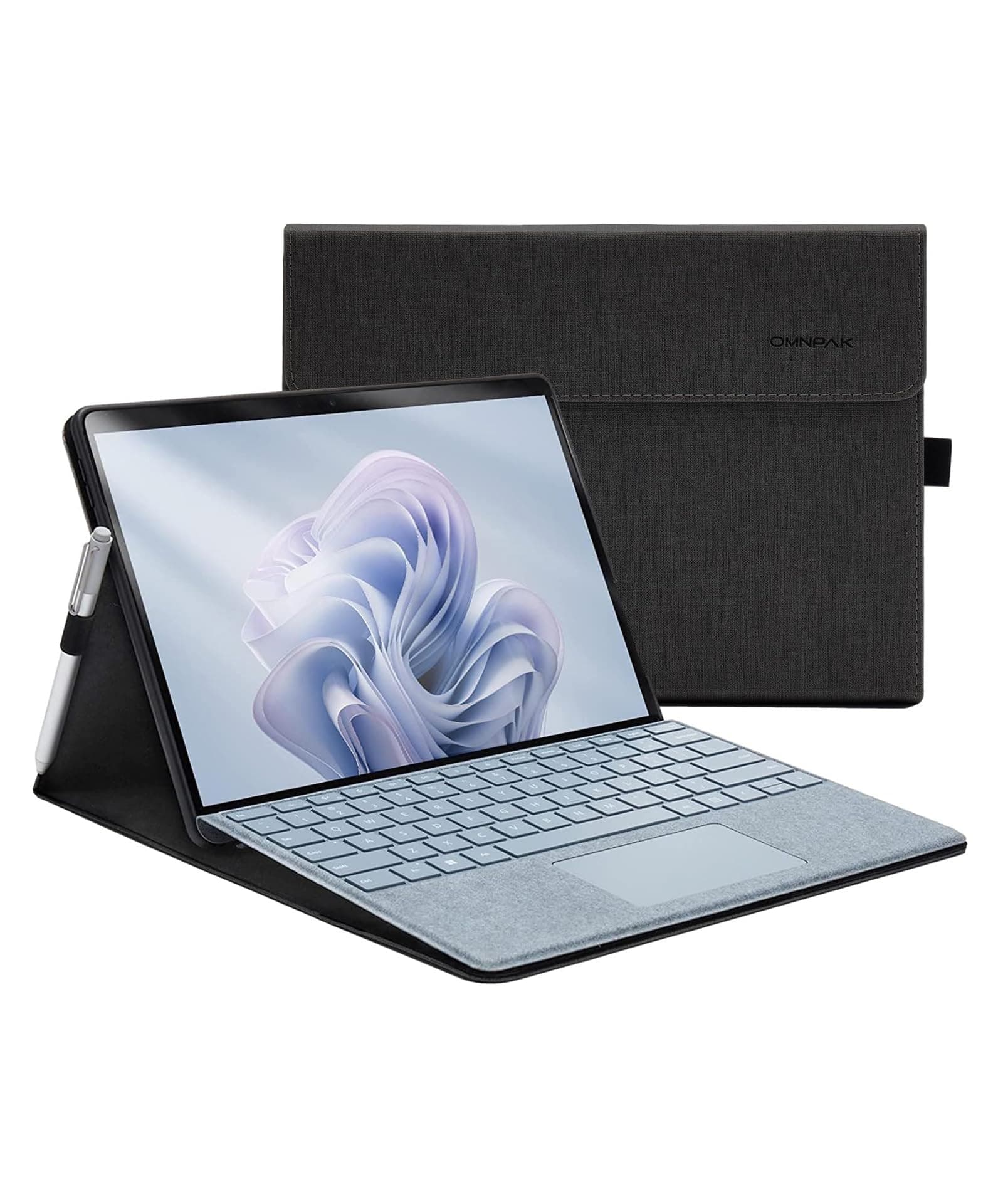Case for Microsoft Surface Pro 11 / Surface Pro 10 / Surface Pro 9 13 Inch, Lightweight Protective, Multiple Angle, Stylus Holder, Compatible with Type Cover Keyboard