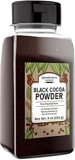 Unpretentious Black Cocoa Powder, Dutch Processed, Cookies & Cakes, Rich & Decadent (8 Ounce)