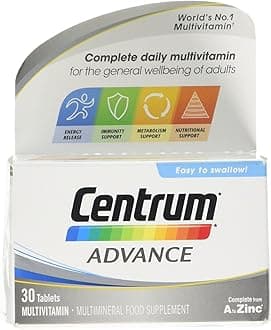 Centrum Advance Multivitamin & Mineral Supplements, 24 essential nutrients including vitamin D, C, Calcium, Daily Multivitamin Tablets, 30