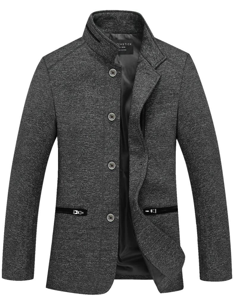Match Men's Wool Top Coat #WB-8321