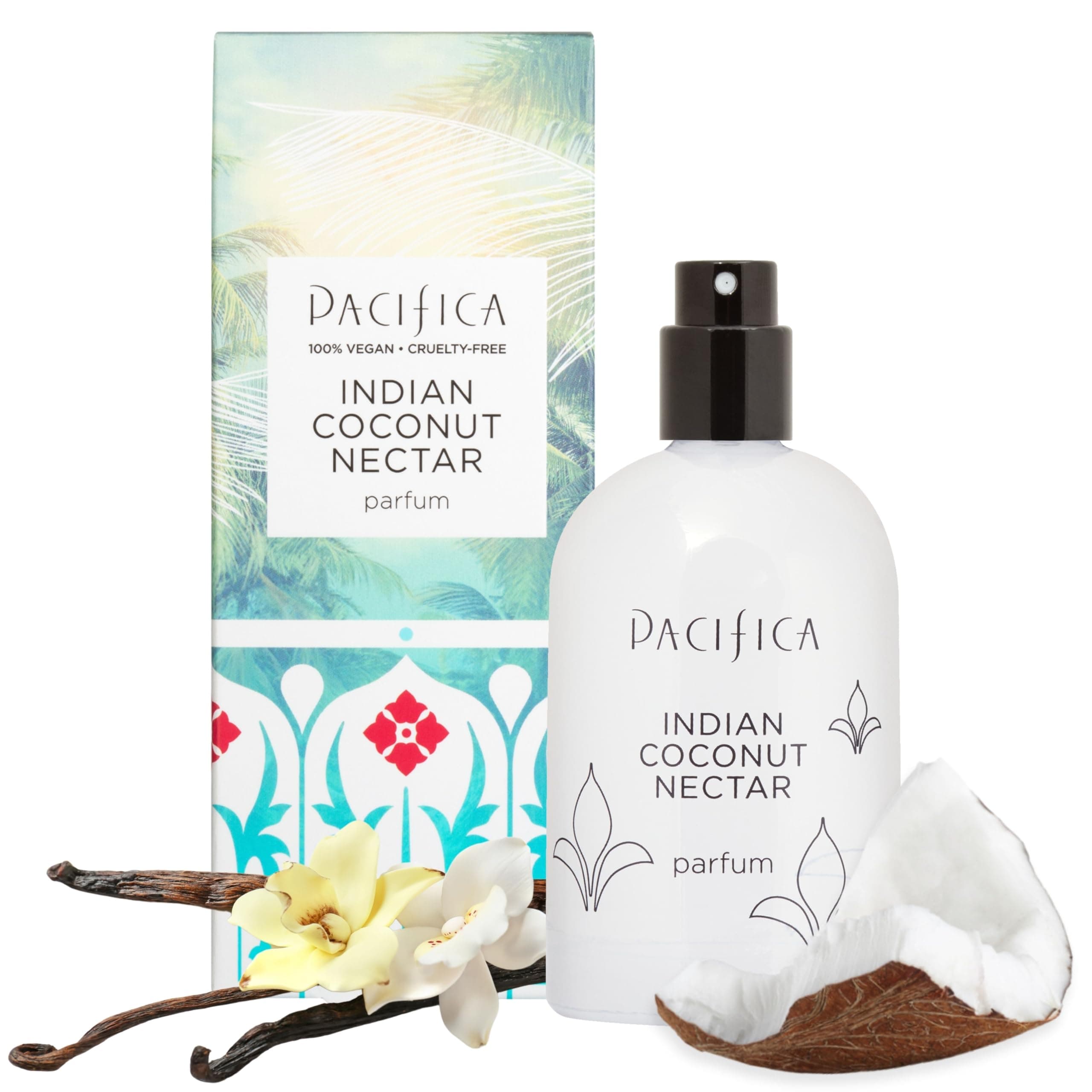 Indian Coconut Nectar Spray Perfume, 2 oz – Warm Coconut & Vanilla Gourmand Fragrance for Women Clean Beauty Scent, Long-Lasting Beachy & Layerable, 100% Vegan & Cruelty-Free Made in USA