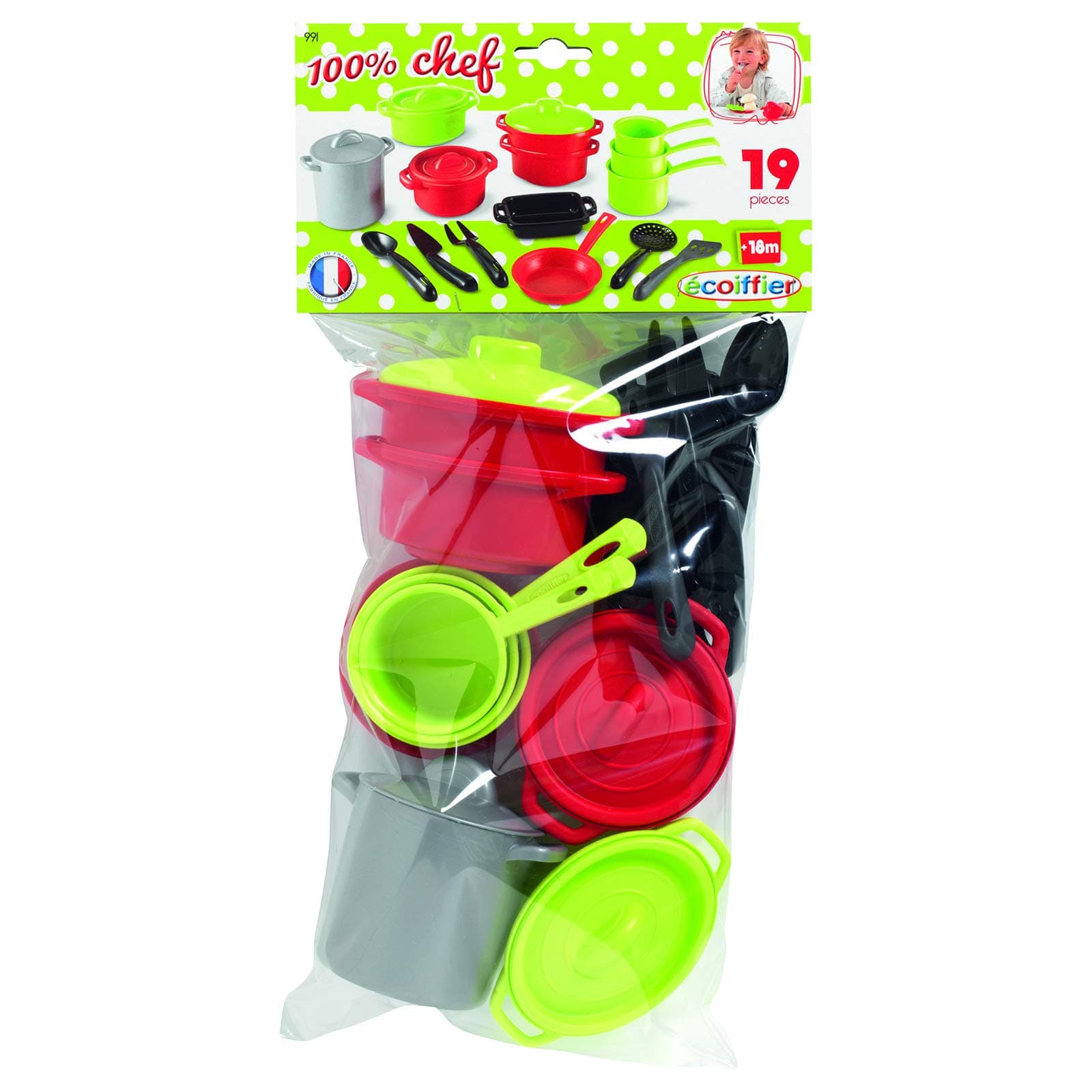 Ecoiffier Chef Pans Set - 3 Years above