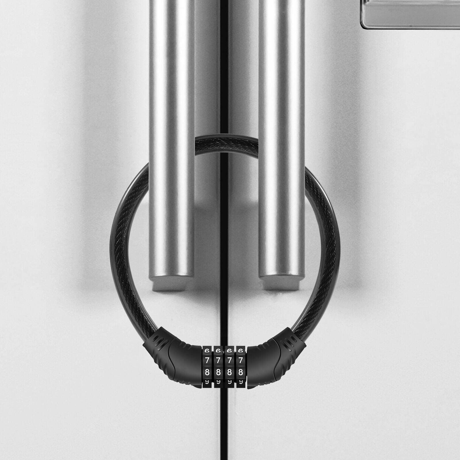 Rofio 2 Pack Refrigerator Lock, Upgraded 4 Digit Fridge Lock for French-Door Refrigerators, Cabinet Locks, Easy to Set and Use