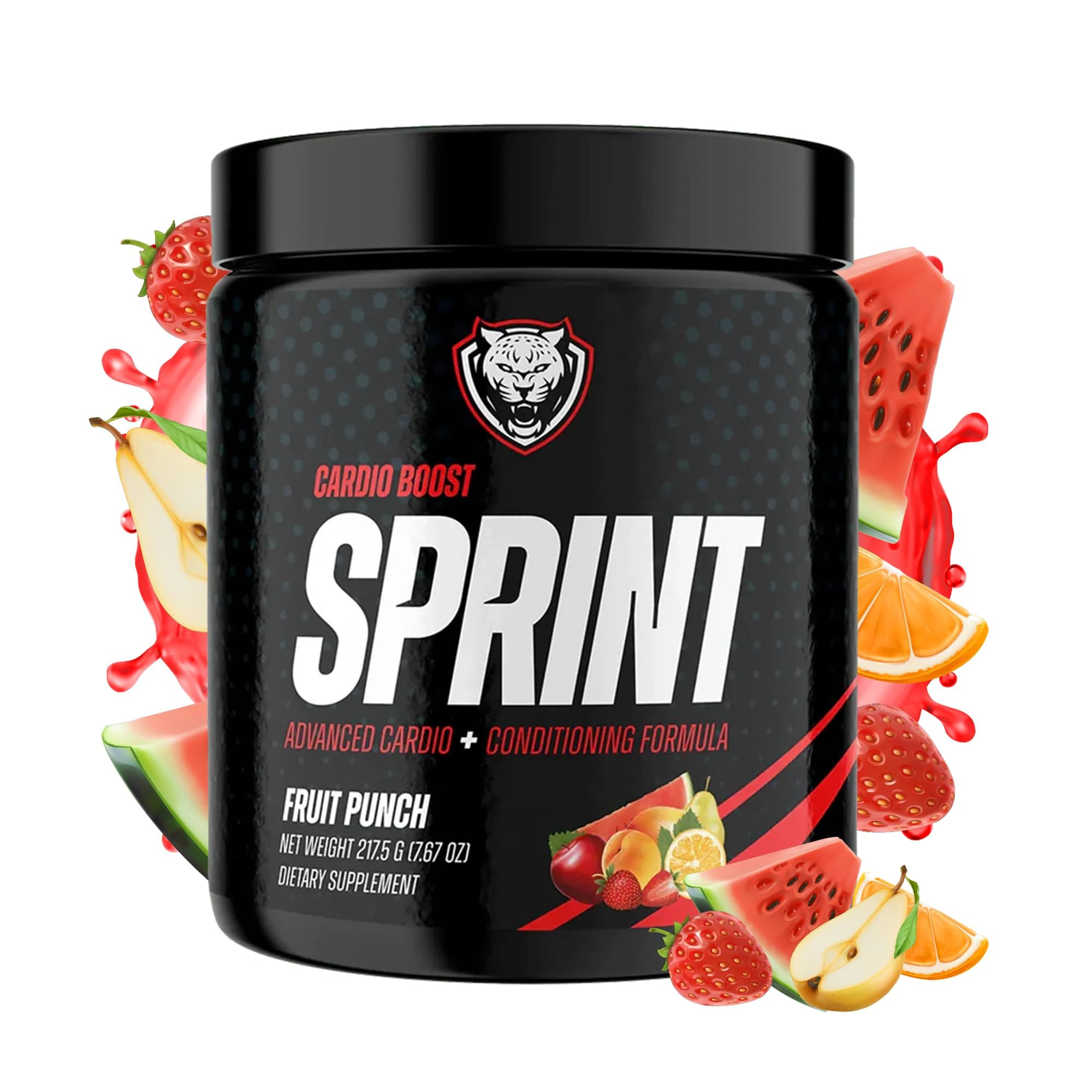 6AM Run Sprint - Pre Workout Powder for Instant Energy Boost for Cardio and Focus - No Jitters, High Energy Conditioning Formula - All Natural, Keto, Vegan (Fruit Punch, Full Bottle)