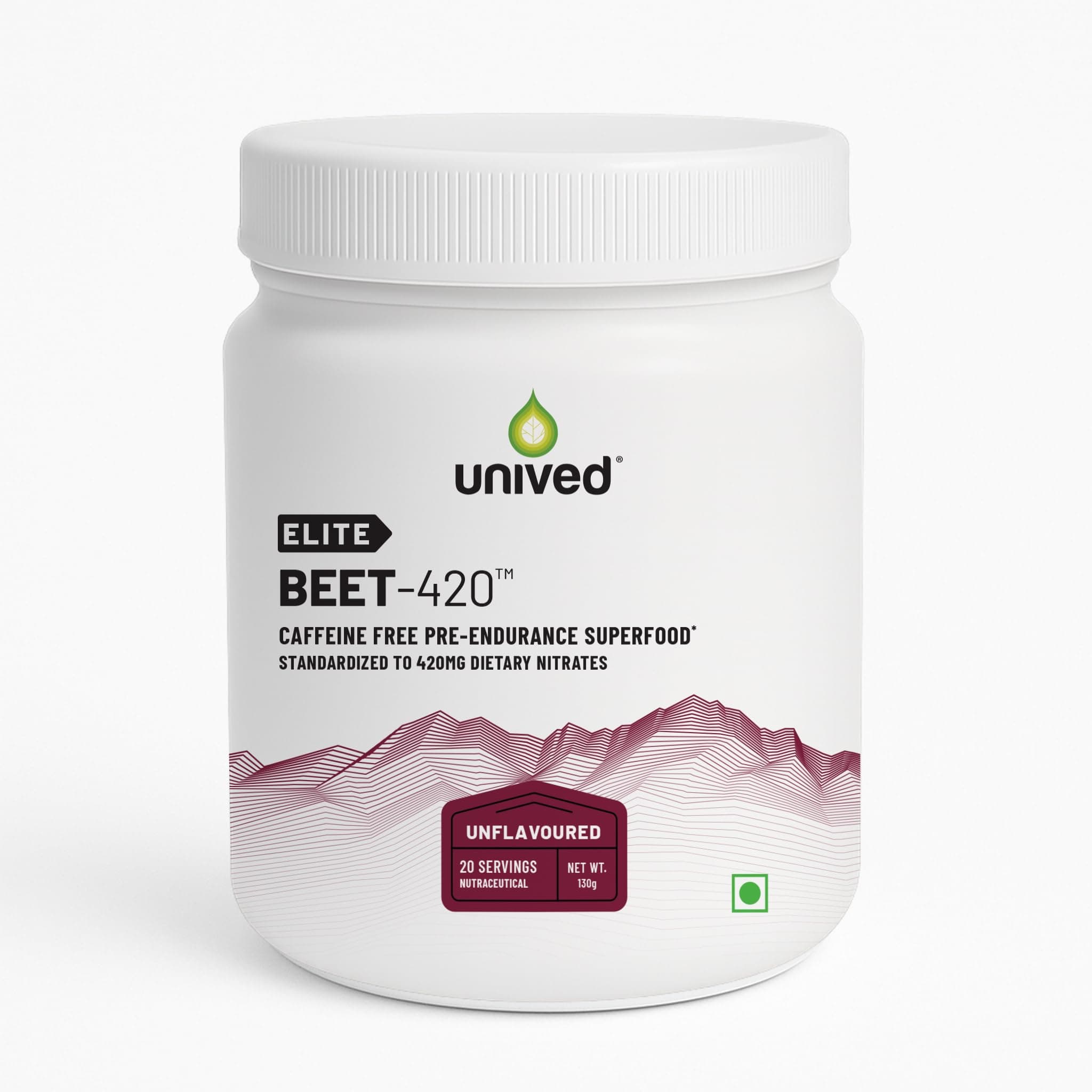 Elite Beet-420 | Beetroot Extract standardized to 6.5% Dietary Nitrate, 420mg Nitrate Per Serving | Endurance Superfood for Athletes | Vegan, Caffeine-Free, Pre-Workout | 20 Servings