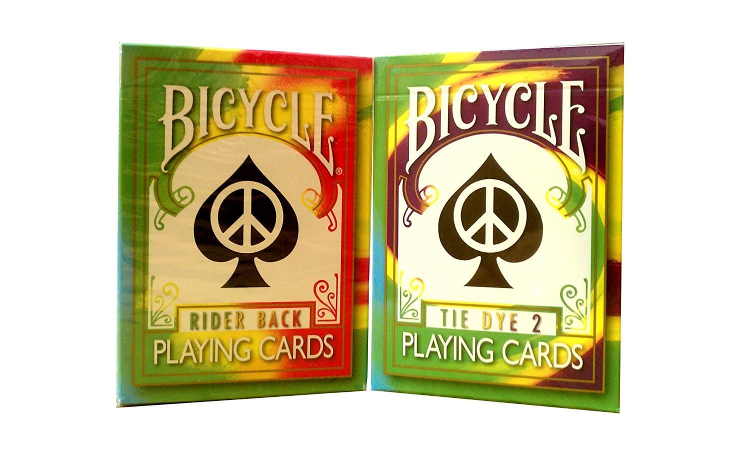 Lot 2 Bicycle Tie Dye Playing Cards Collection 3rd and 4th Generation Decks