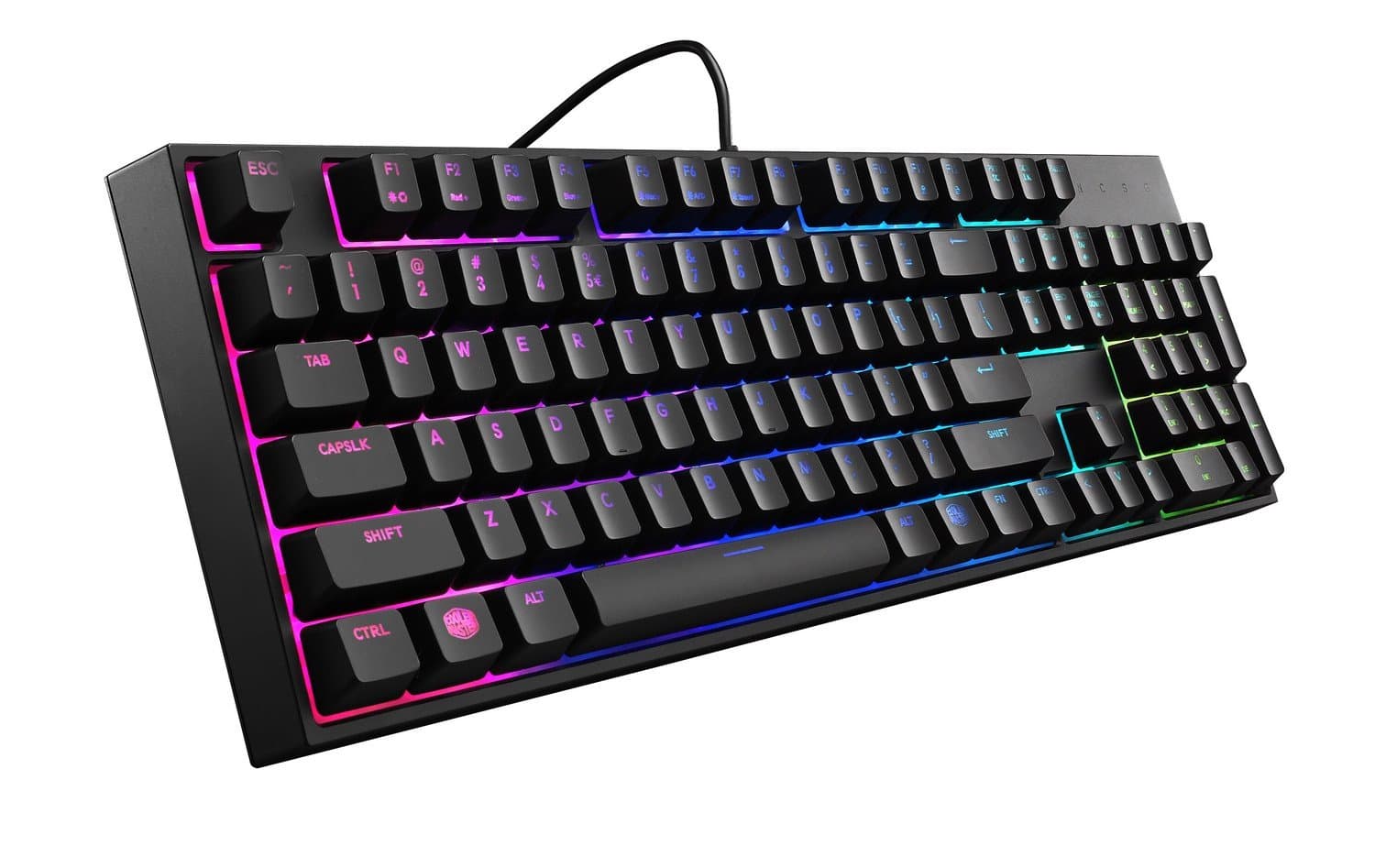 Cooler Master MasterKeys Lite L Keyboard, US Layout - Ultra-Durable and Tactile Mem-chanical Key Switches, RGB Backlighting, and Customisable Keycaps,SGK-3040-KKMF1-US