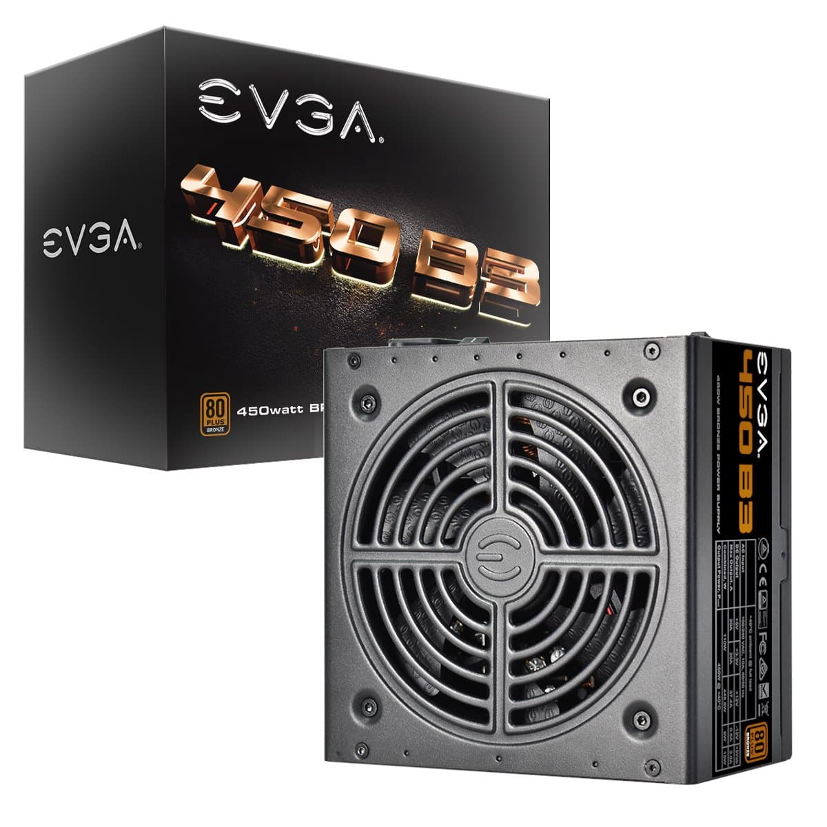 EVGA 450 B3, 80+ BRONZE 450W, Fully Modular, EVGA ECO Mode, 5 Year Warranty, Compact 150mm Size, Power Supply 220-B3-0450-V1