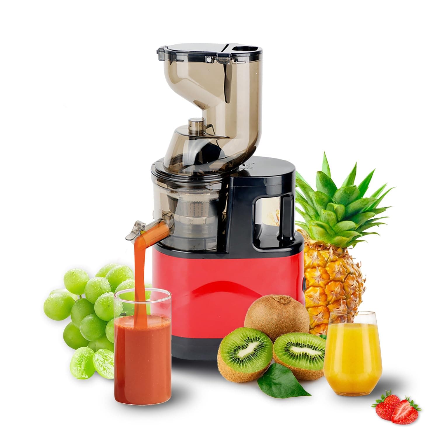 OAKTREE BAY 500W Slow Juicer Machine, High Yield Cold Press Juicer Blender for Fruits and Vegetables, Efficient Pulp Separation, Ideal for Juice Bars and Home Use