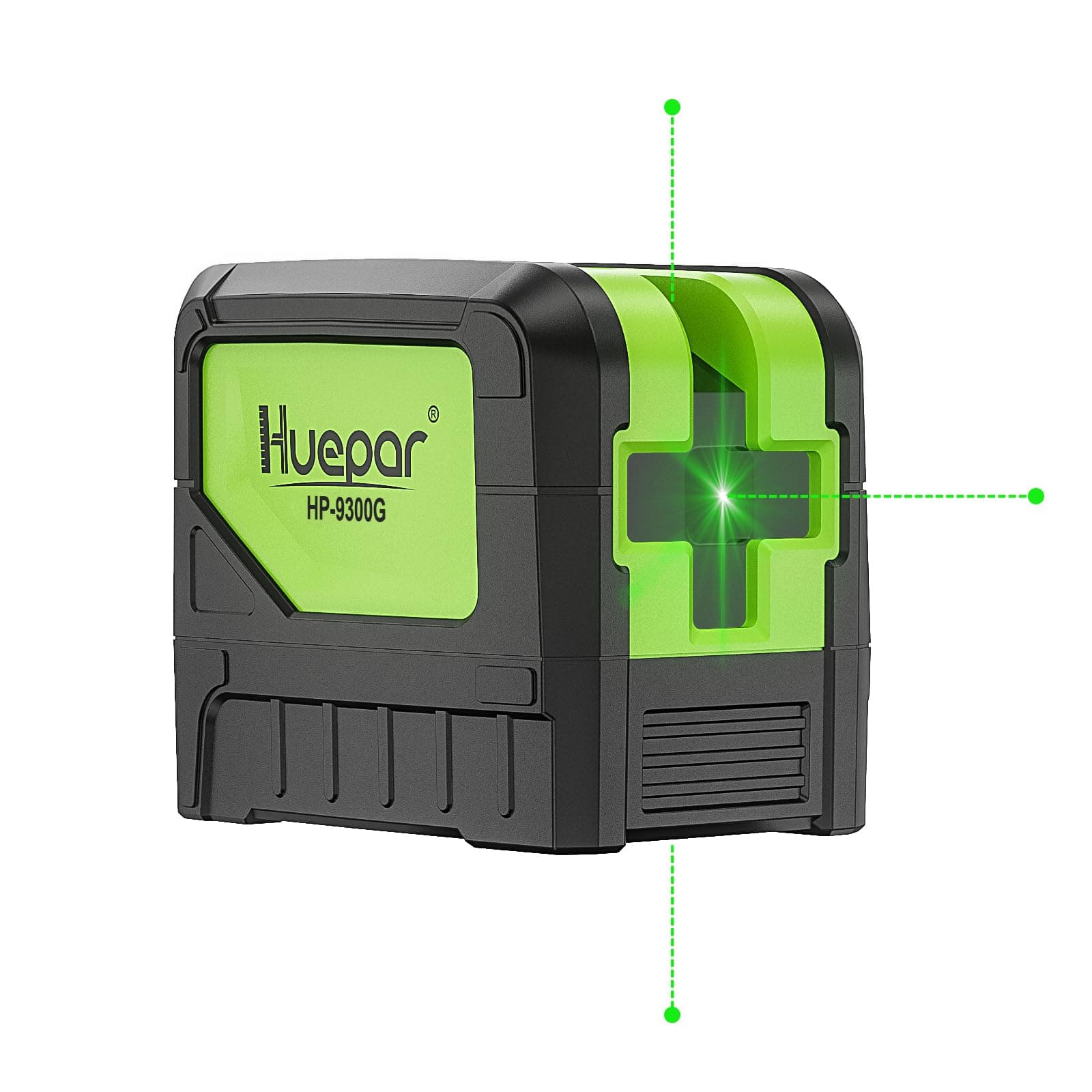 Huepar 3 - Point Laser, Self-leveling Green Beam Laser Level with Plumb Spots for Soldering and Points Reference Positioning, 197ft Working Range, Floor Stand and Magnetic Bracket Included- 9300G