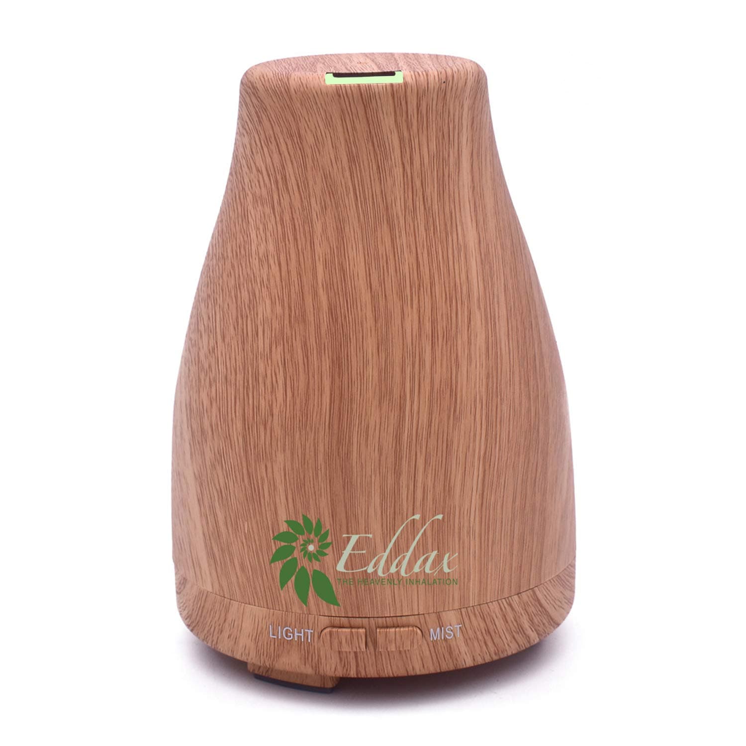Eddax Aromatherapy Mist Diffuser - Essential Oils Aroma Humidifier, Auto Shut Off Function, 7 Colors LED Light, For Home, Yoga, Bedroom, Gym – Wood Color, for friends (Light brown)