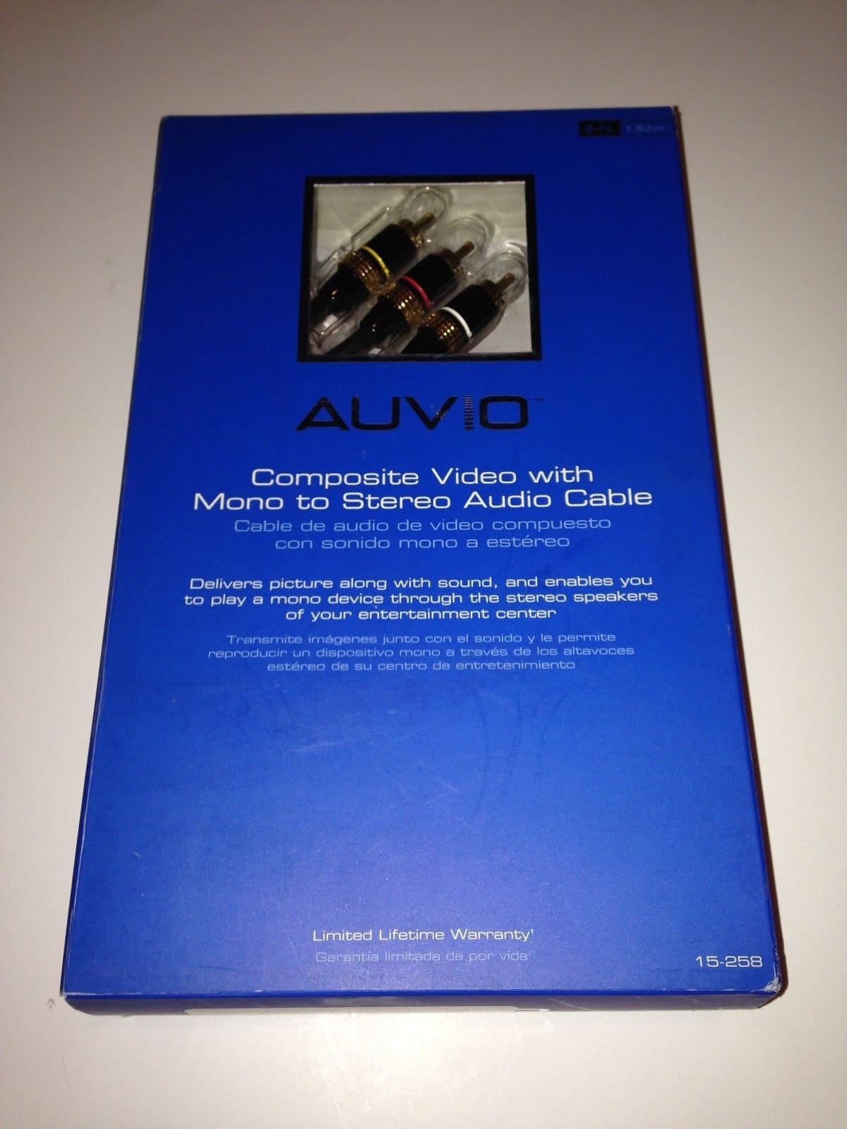 Composite Video with Mono to Stereo Audio Cable 6-ft.