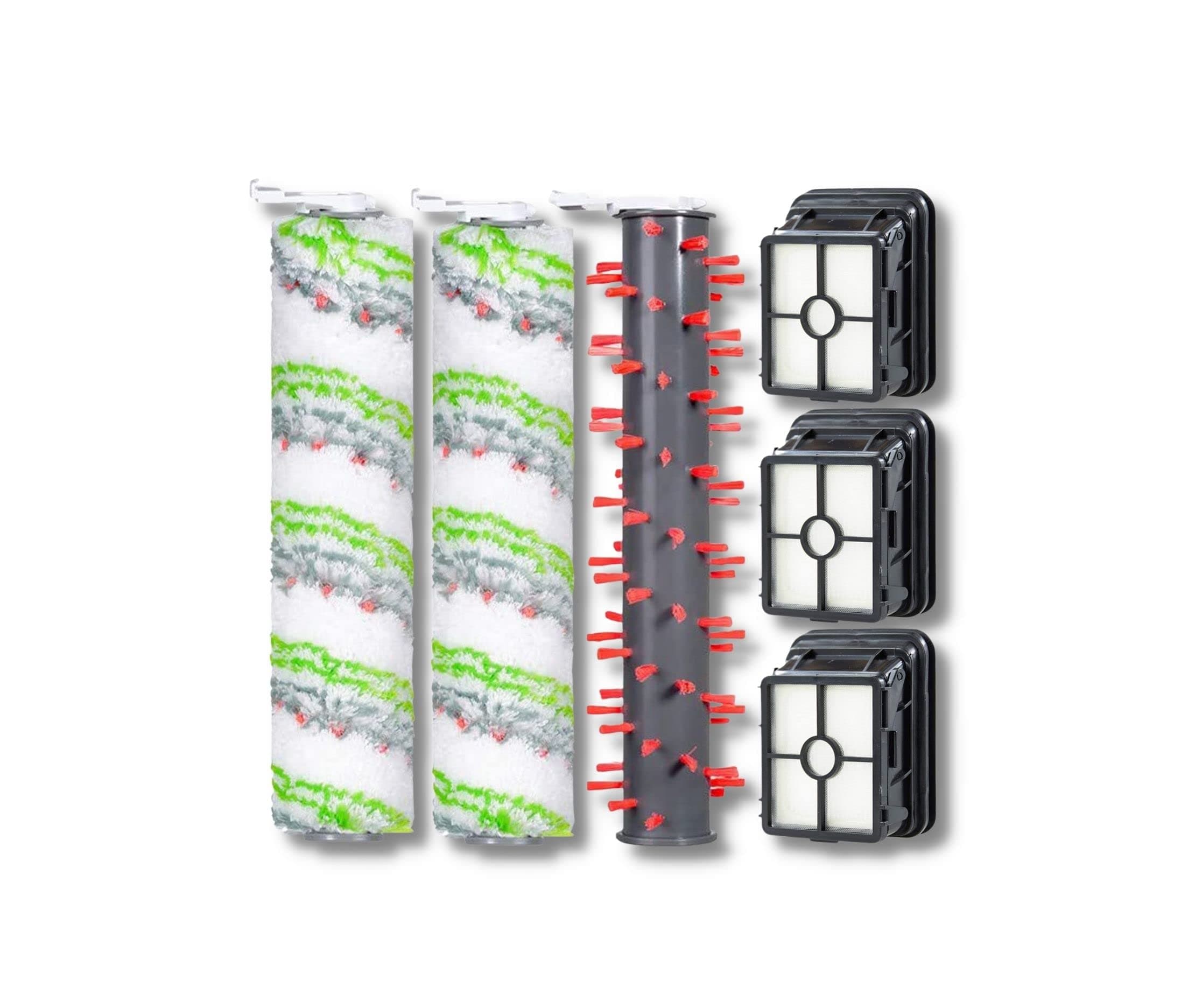 JoyBros 3-Pack Multi-Surface Pet &Area Rug Brush Rolls 2788 and 2 Pack HEPA Filters 1866 Compatible for Bissell CrossWave Cordless Max 2554A 2590 2593 2596 2788 2787 1618638 1618641 1608684