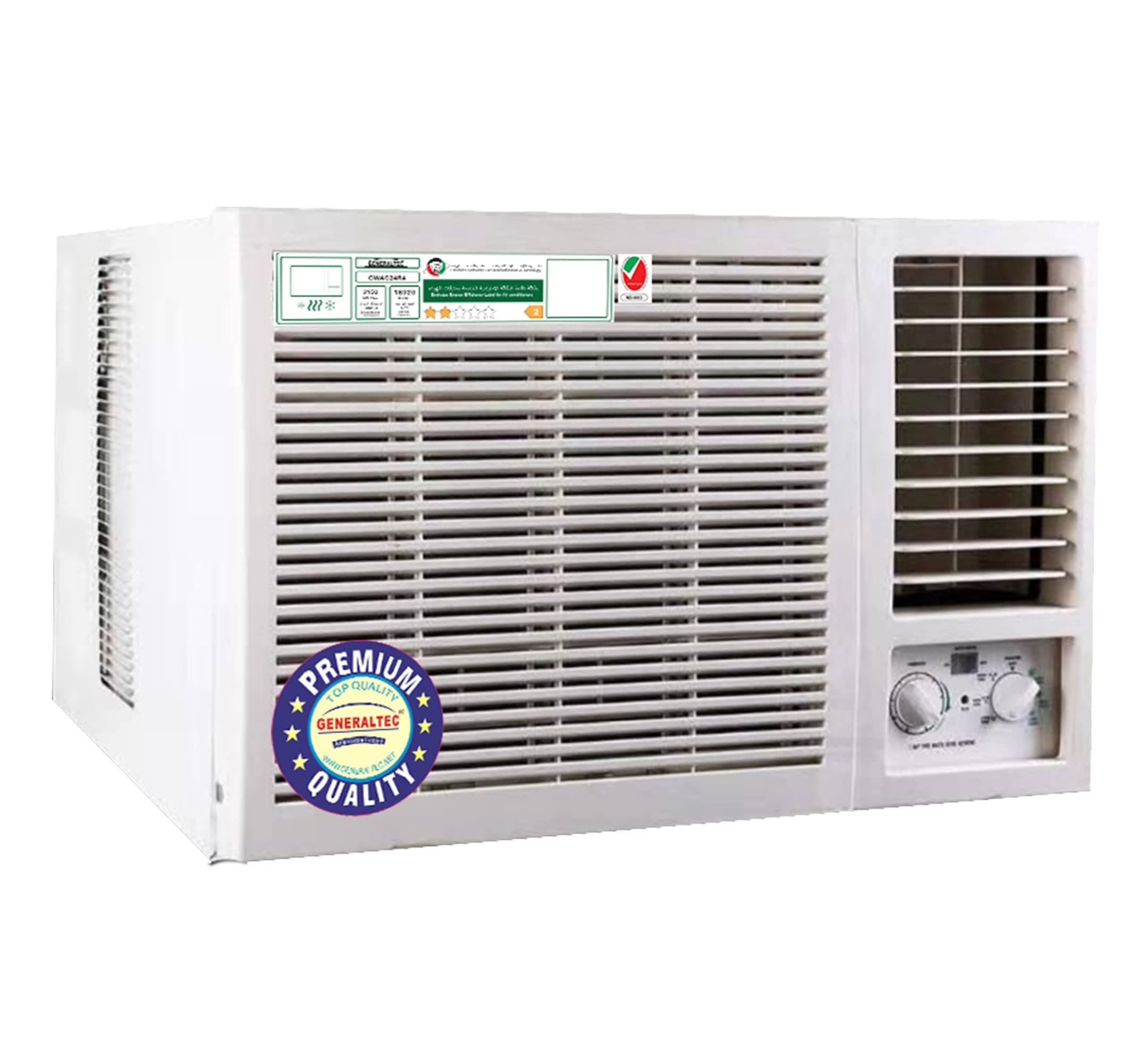 Generaltec 1 Ton Window Air Conditioner with Rotary T3 Compressor and R410a Refrigerant, 1 Year Warranty, 5 Year Compressor Warranty | Model-GWAC12T