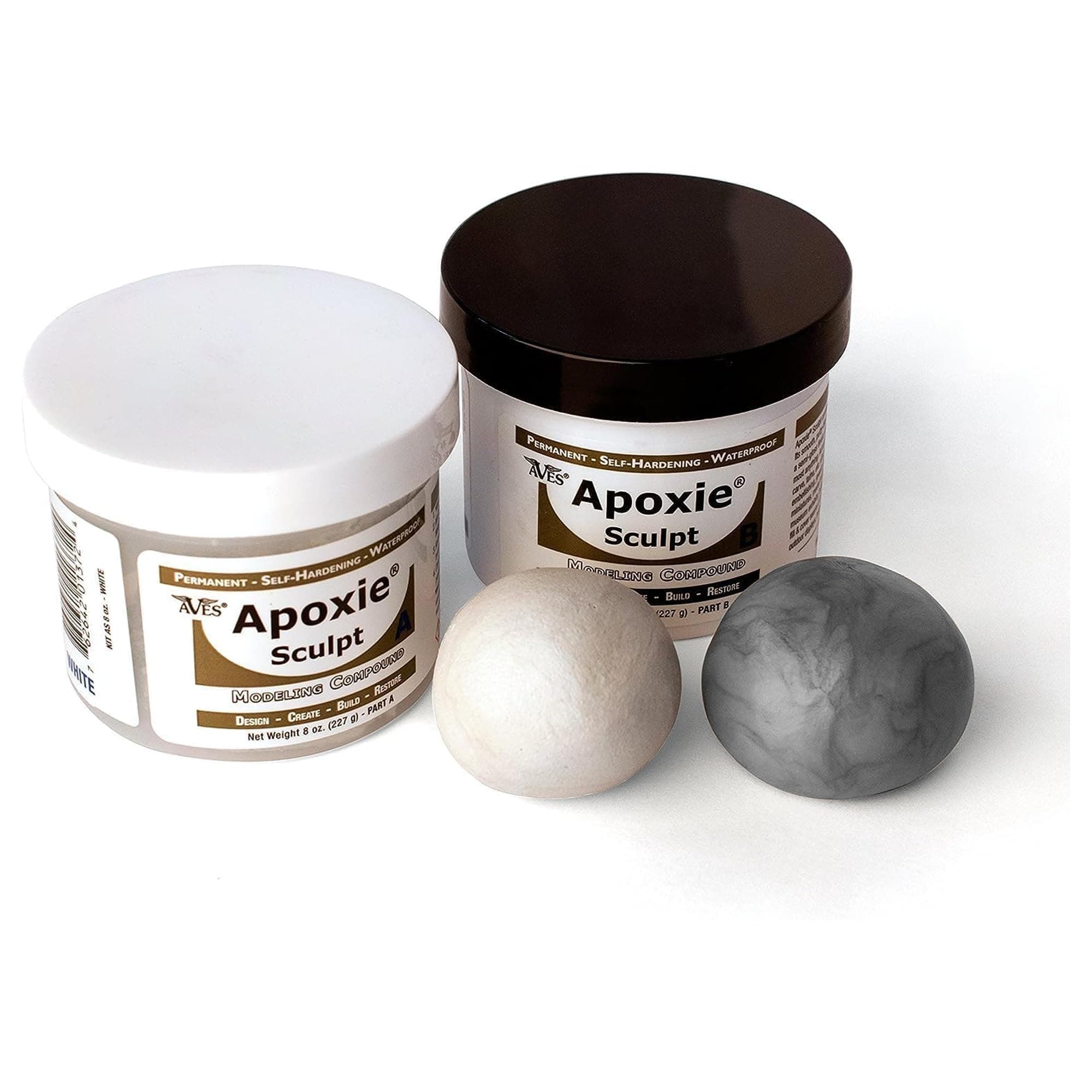 Apoxie Sculpt - 2 Part Modeling Compound (A & B) - 1 Pound, White/Stone White