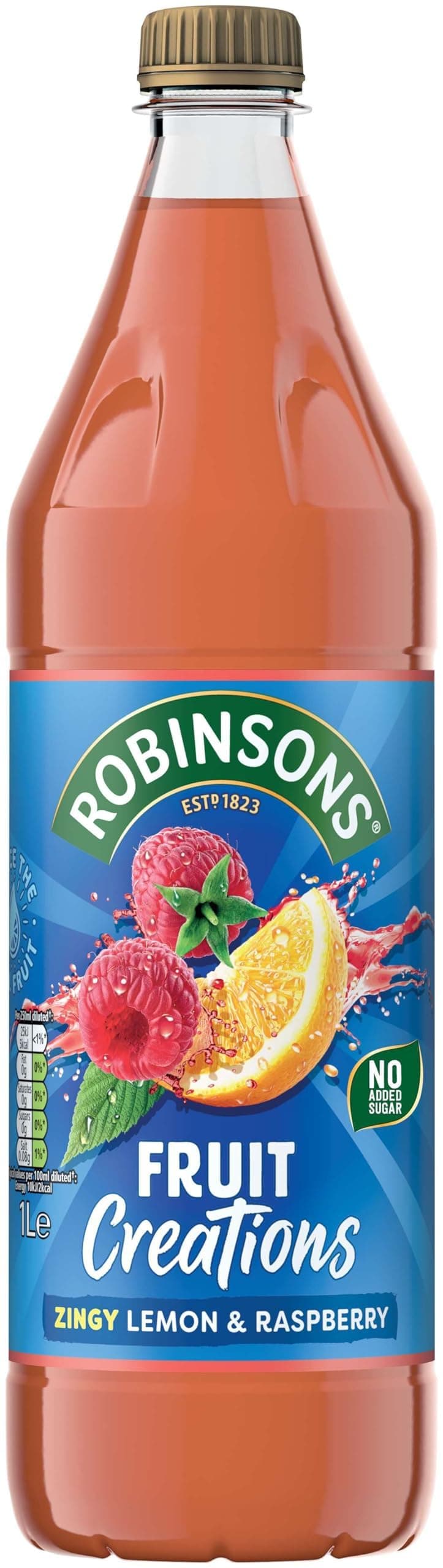 Fruit Creations, Real Fruit Squash, Lemon and Raspberry, 1L
