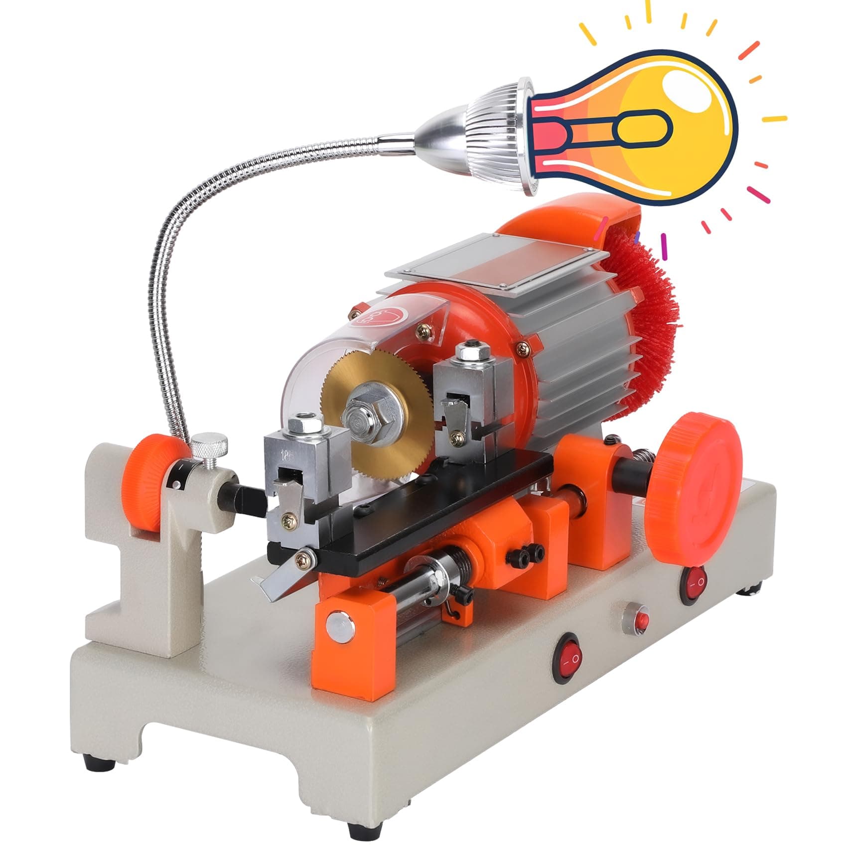 Anrain Cutter Machine for Cutting Metal Objects, 110V 120W Automatic Cutting Machine with Brush (2in1 Manual+Automatic)