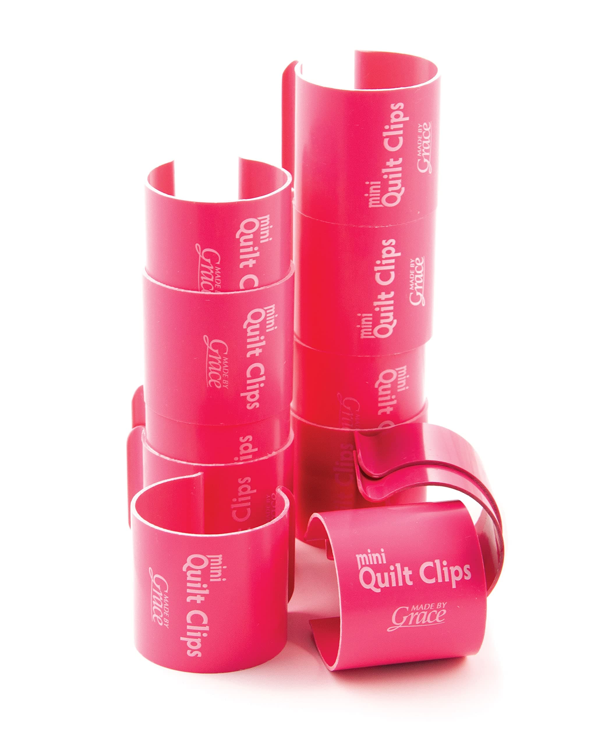 Grace Start-Right Quilt Clips | Rail Clips for Quilting Frames (Pink 2" Diameter Quilt Clips)