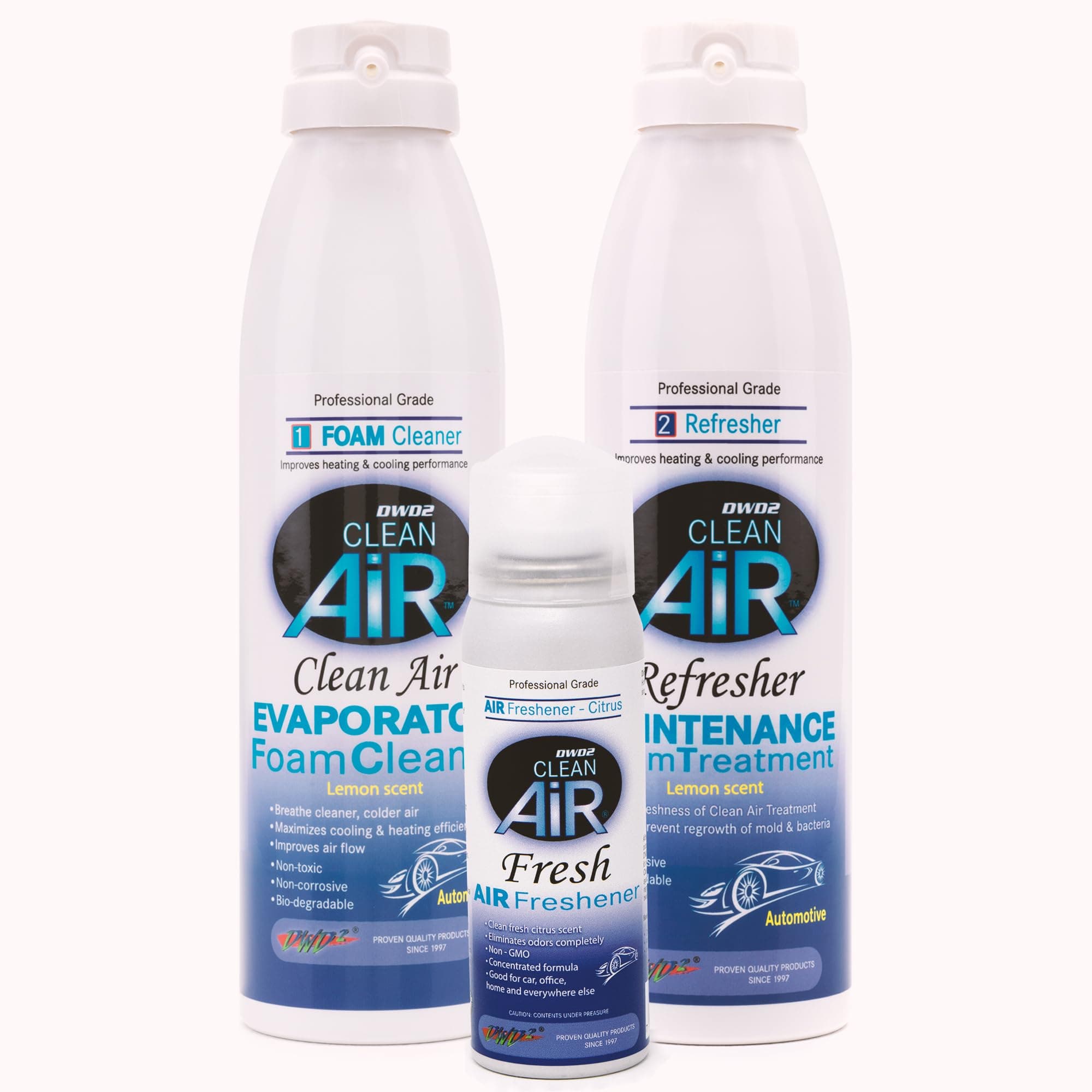DWD2 Clean Air 3-pack Bundle Facilitates Foaming Ac Coil Cleaner, Condenser Coil Cleaner, Car Ac Cleaner Spray, Evaporator Coil Cleaner And Air Conditioner Spray To Refresh & Maintain Your Air System