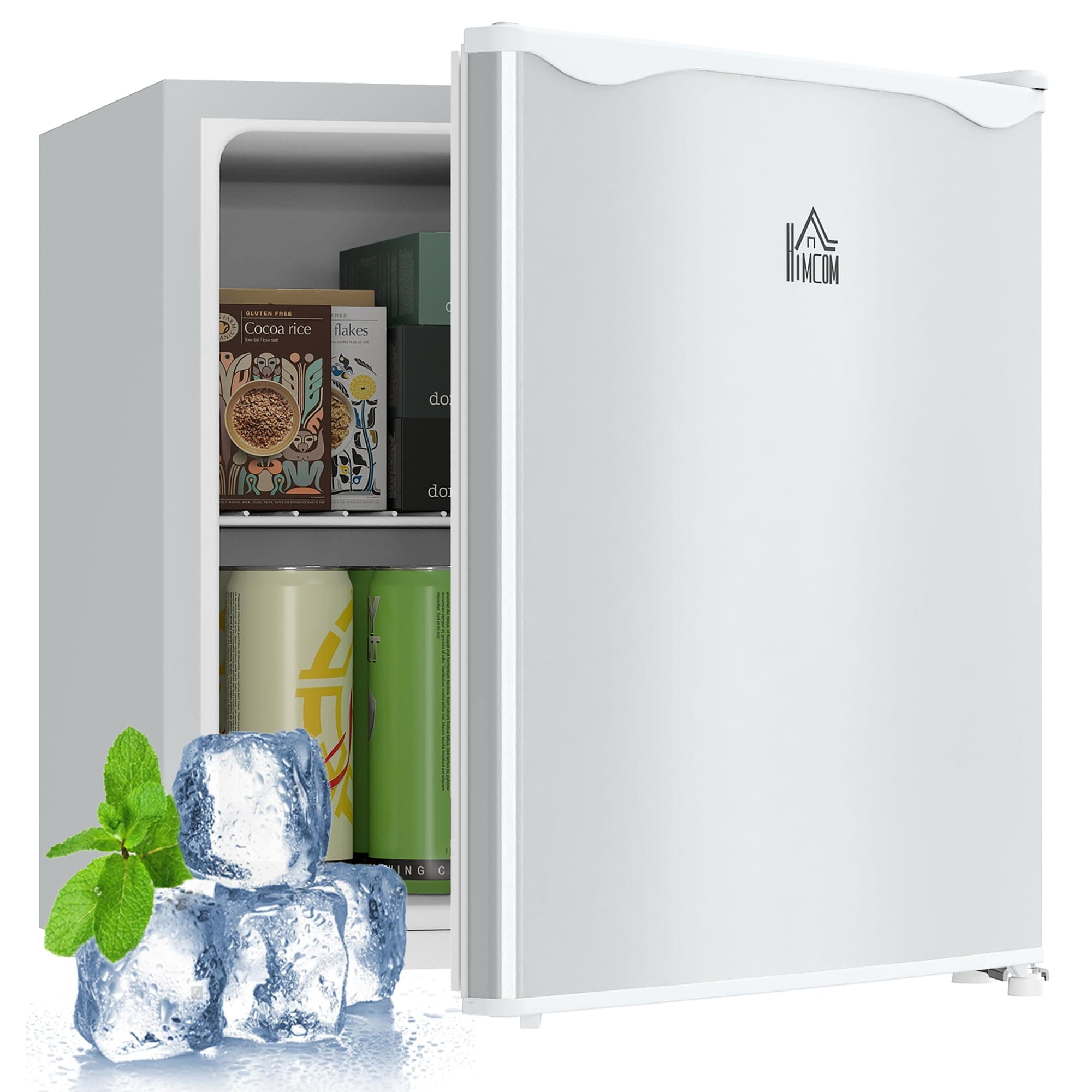 Mini Freezer Countertop, 1.1 Cu.Ft Compact Upright Freezer with Removable Shelves, Reversible Door for Home, Dorm, Apartment and Office, White