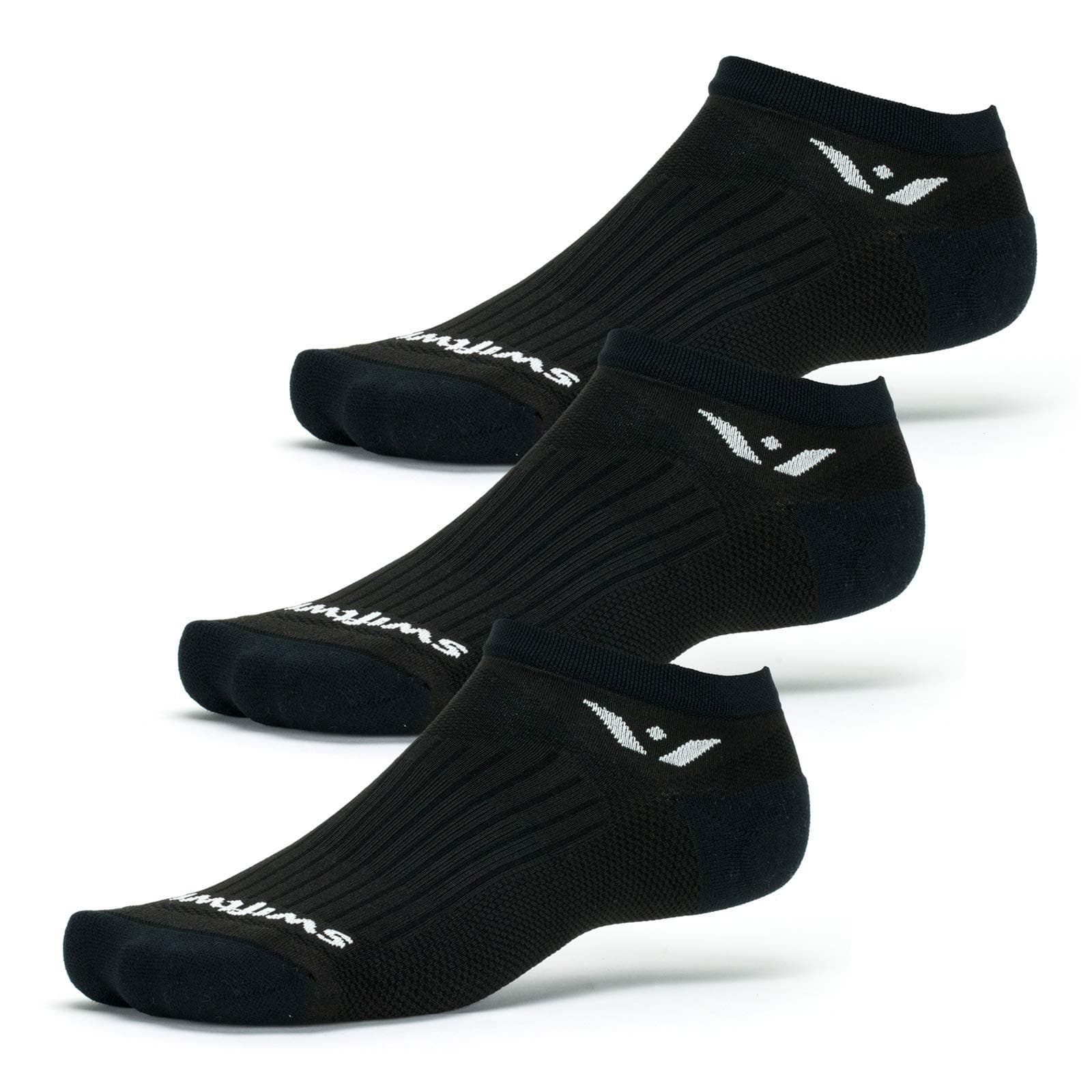 PERFORMANCE ZERO (3 Pairs) Running & Golf Socks, Cushioned No-Show
