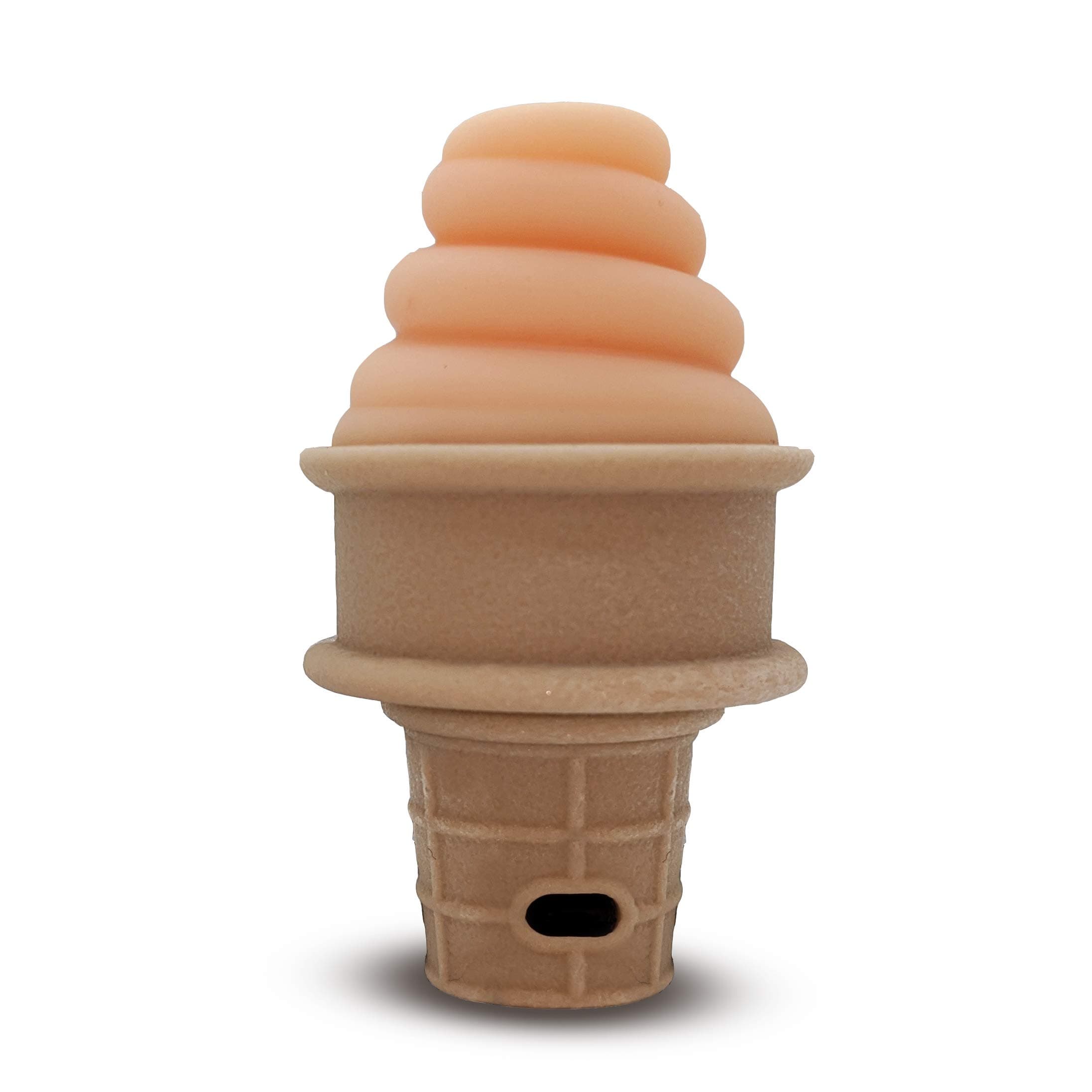 Ice Cream Cone Shaped Baby Teether - Adorable Orange