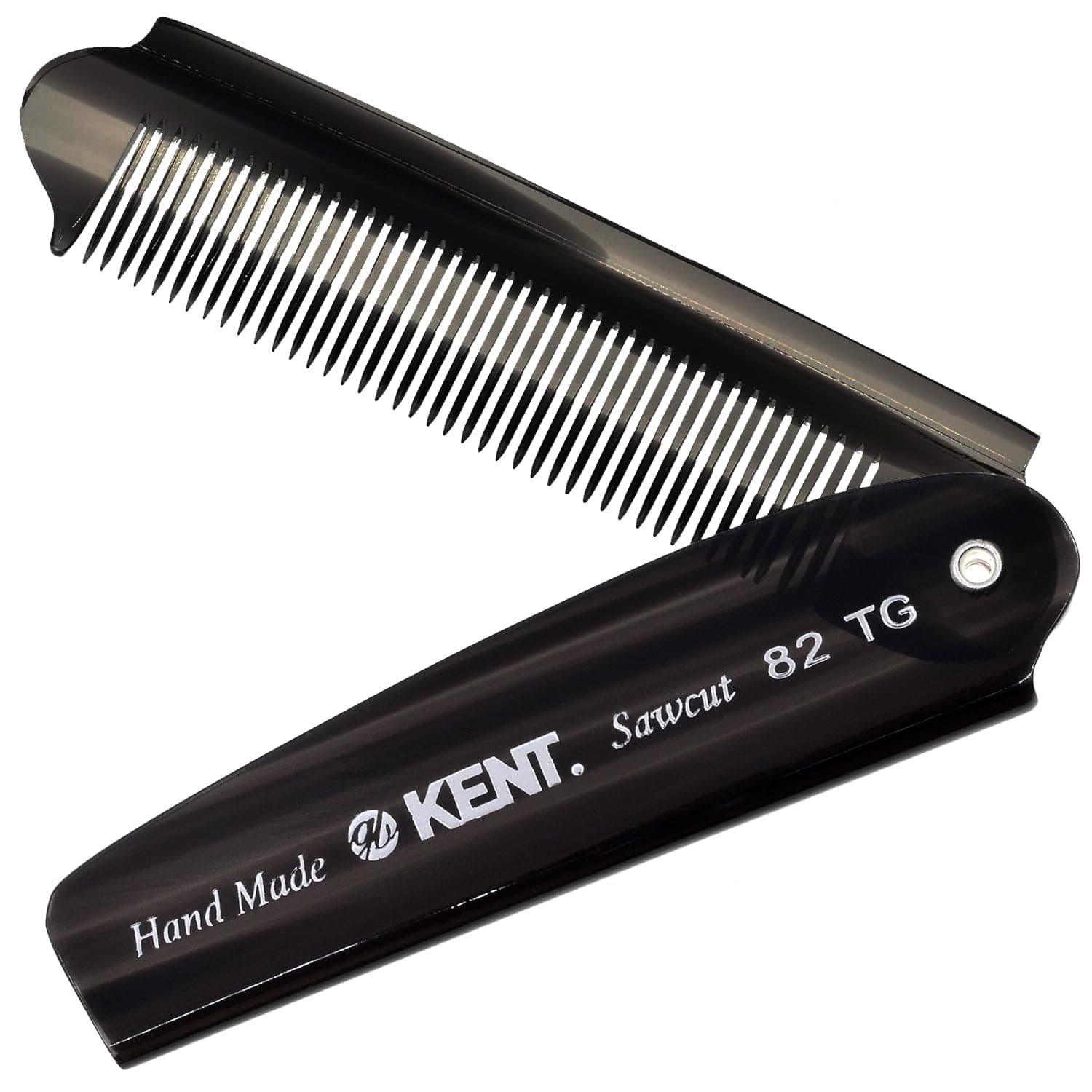 (1 PACK, B-Graphite) - 82T 10cm Graphite Hair Comb and Wide Tooth Beard Straightener for Hair Care - Folding Saw Cut Wide Tooth Comb Hair Straightener, Switchblade Comb Detangling Hair Straigh...