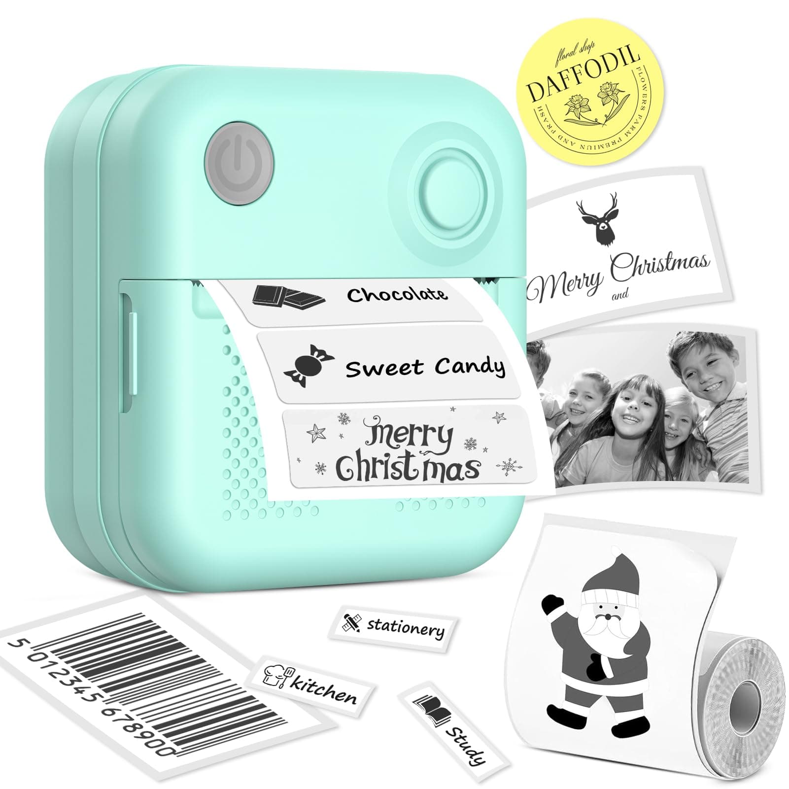 Rotema Label Maker Machine with Tape – Bluetooth Thermal Label Printer, Mini Sticker Maker for Home, Office, Small Business & Organization, Portable Sticker Printer for Phones