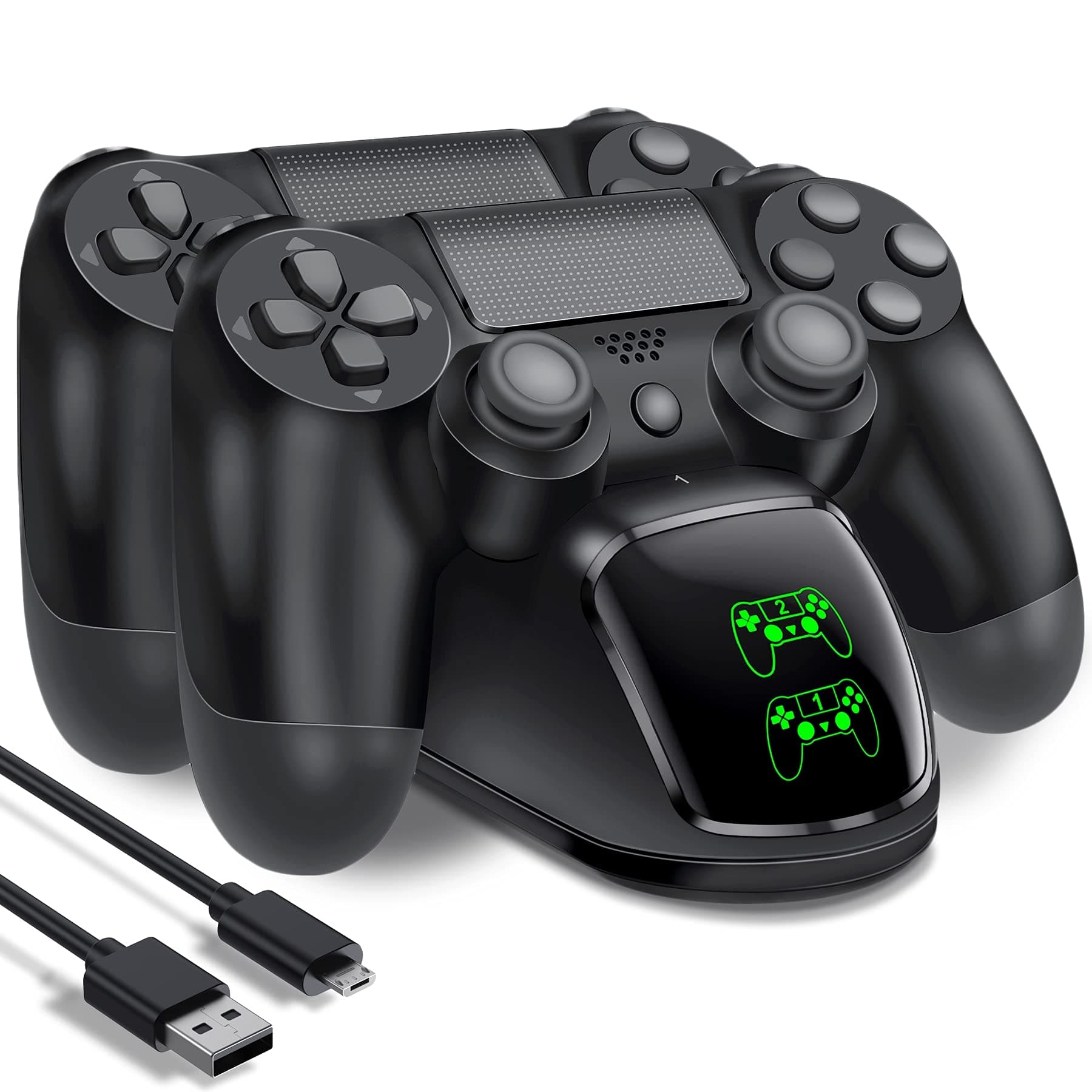 DualShock 4 Controller Charging Dock Station - Upgraded Fast-Charging Port, Replacement for PS4 Controller