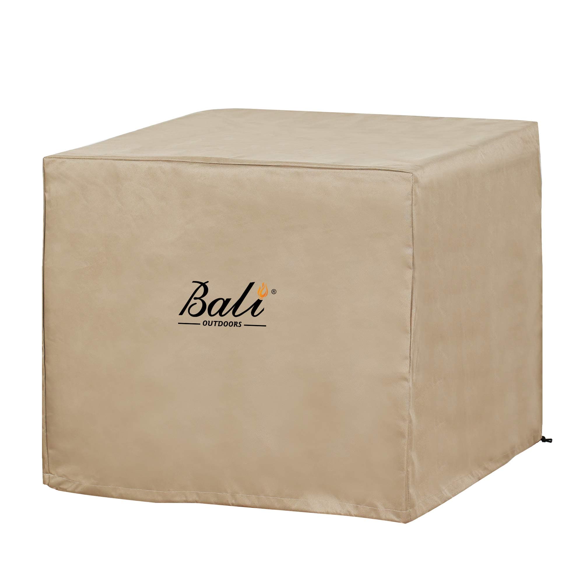 BALI OUTDOORS 28 Inch Square Patio Fire Pit Table Cover, Heavy Duty, Waterproof and Weather Resistant Oxford Fabric Cover, Brown