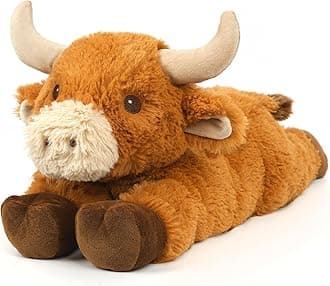 - Bull Stuffed Animals, Microwavable Stuffed Animals Adorable Fluffy Bull Plush for Warmth & Comfort, Heatable Coolable Lavender Scent Toys, Cute Soft Plushies Gift for Kids Boys Girls & Adults