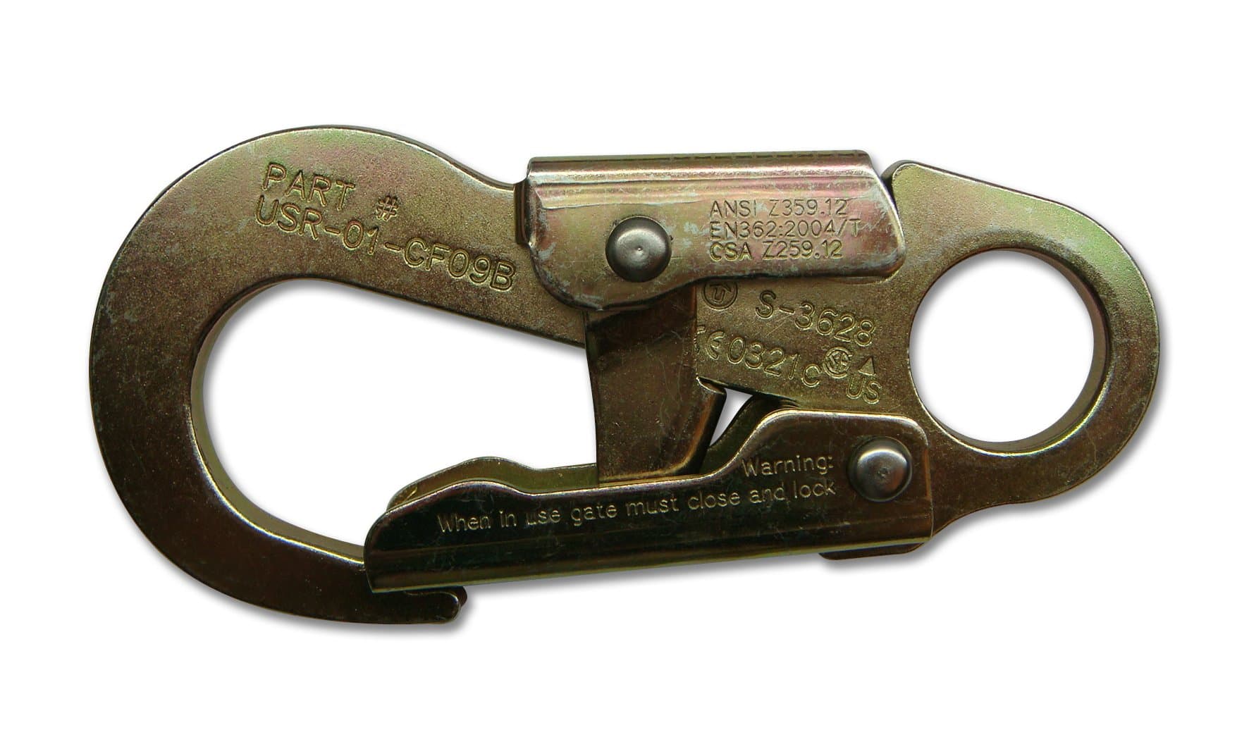 USR-01-CF09B ANSI Certified Steel Snap Hook, Double Action, Medium