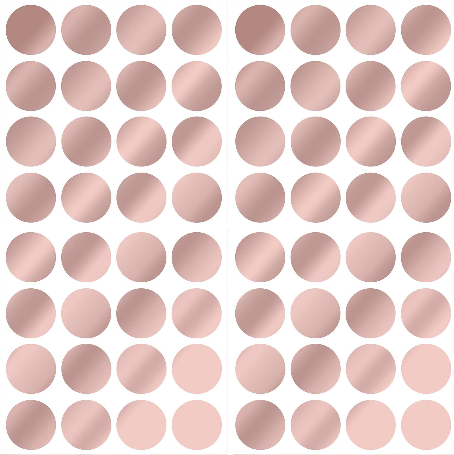 Wall Pops WPD2137 Rose Gold Confetti Dots, Metallic