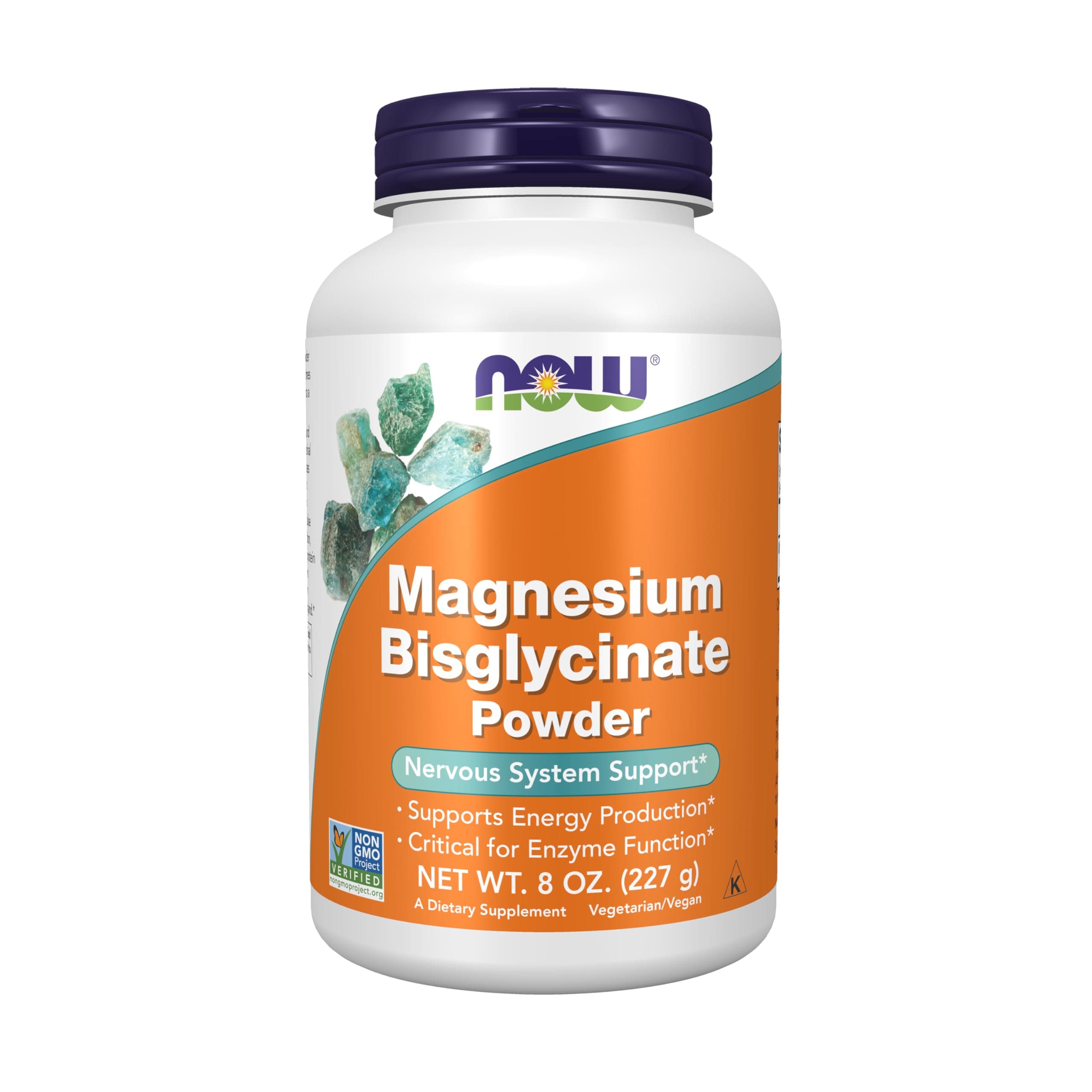 Supplements, Magnesium Bisglycinate Powder, Enzyme Function*, Nervous System Support*, 8-Ounce