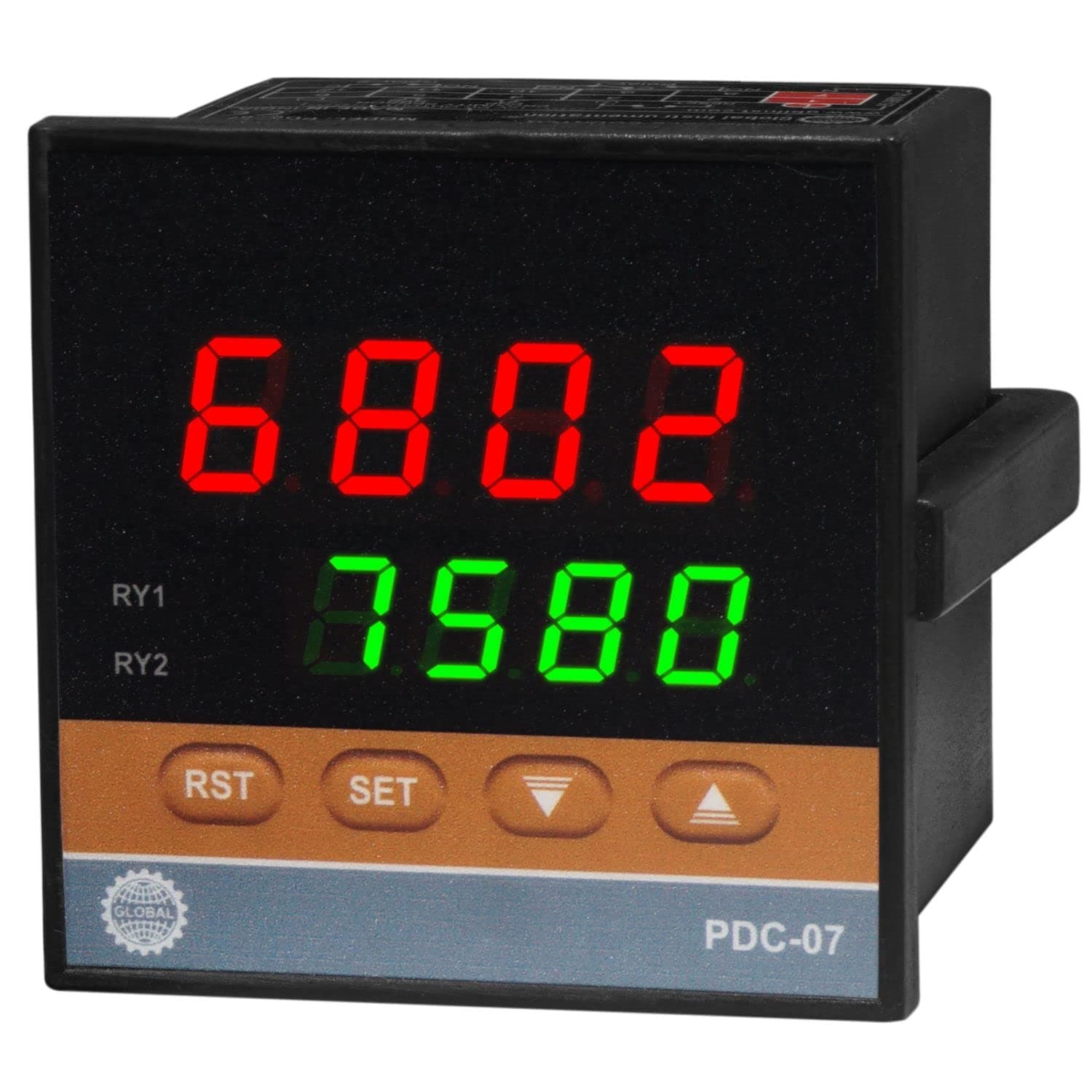 Global PDC-07 Programable Counter, 72x72, 4 Digit 7 Segment Double Display, Digital Counter