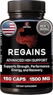 HGH Supplements for Men - Regains Human Growth Hormone for Men, Muscle Builder for Men, Workout Supplement for Men - HGH Supplements for Women, Muscle Building Supplements for Men, 150 Protein Pills