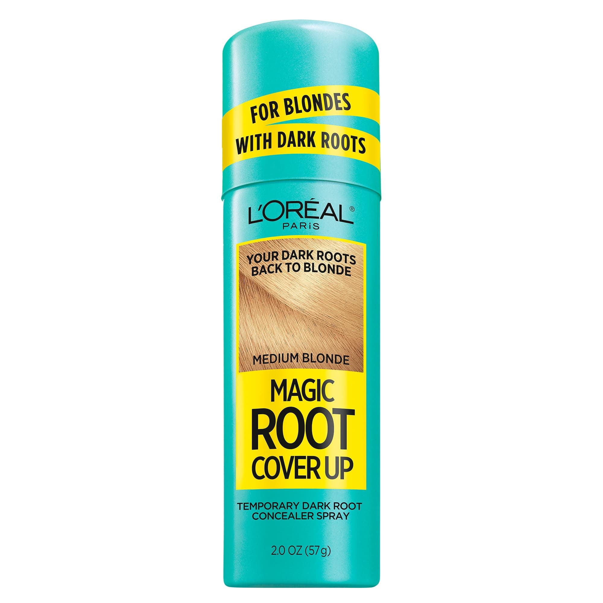 L'Oreal Paris Magic Root Cover Up Concealer Spray for Blondes, Medium Blonde, 2 fl. oz., Ammonia and Peroxide Free, Suitable for Medium Blonde Hair Color