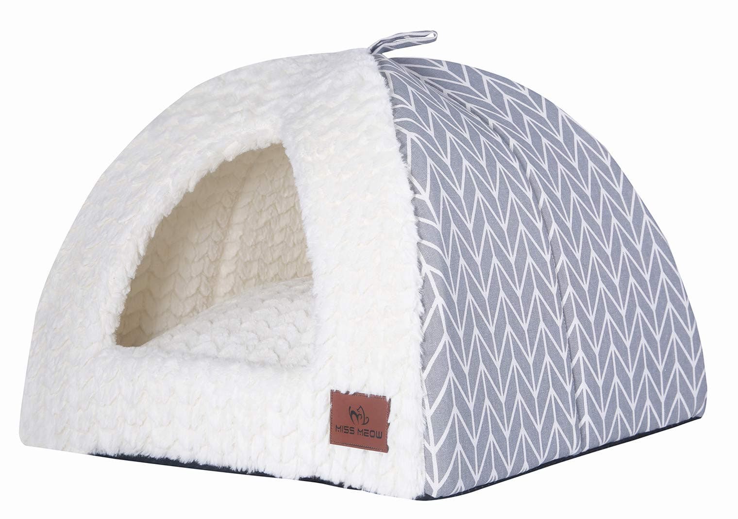 Cat Bed for Indoor Cats,Medium Large Cats Cave Bed,Machine Washable,Removable Cushion Cover,Small Dogs Tent Bed