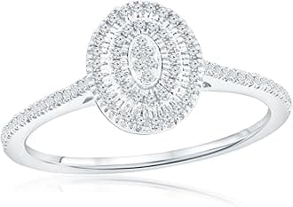 Beaux Bijoux Real Diamond Rings for Women in Sterling Silver - Engagement, Promise Anniversary, Genuine Fine Diamond Rings in Multiple Shapes and Styles