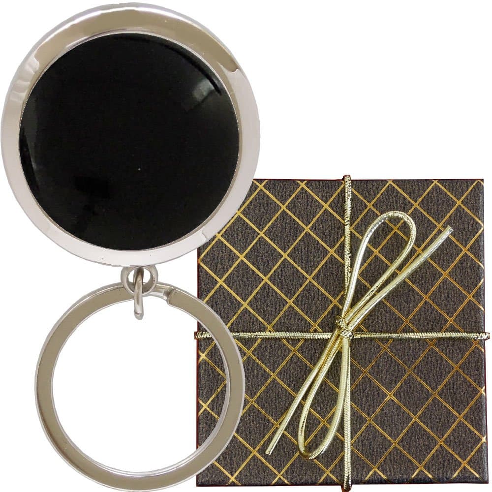 Chatt Onyx Gemstone LED Key Chain in Gift Box