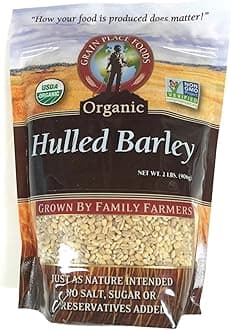 Grain Place Foods | Non-GMO Organic Hulled Barley | Made in the USA | 2 lb Bag