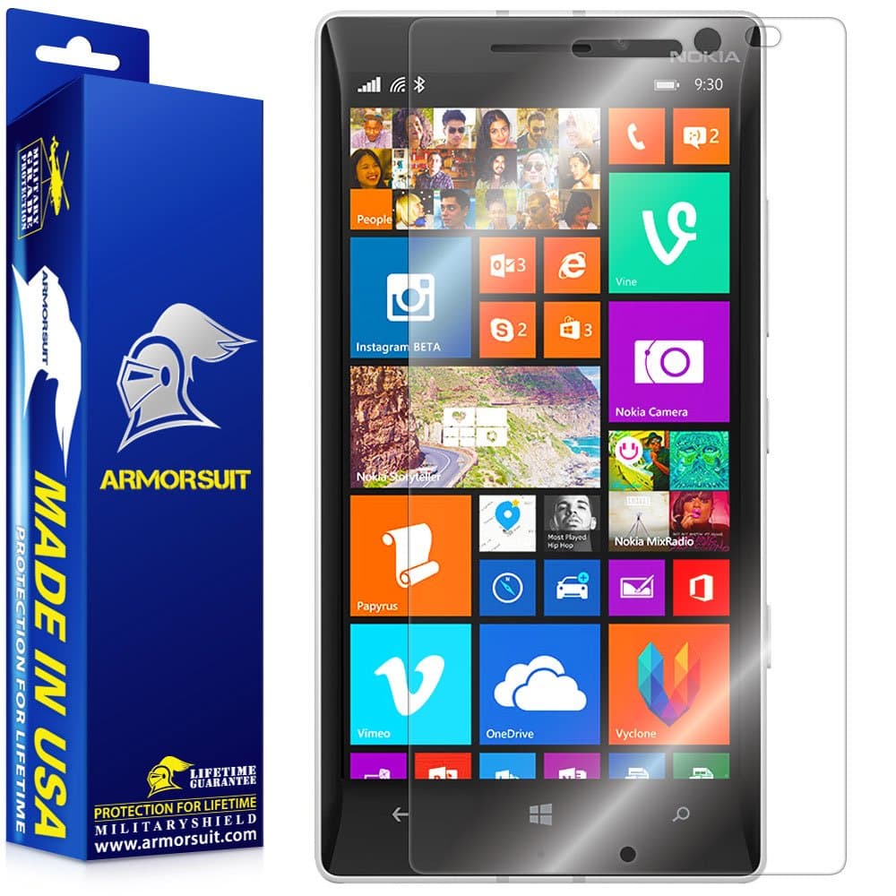 MilitaryShield Screen Protector for Nokia Lumia 930 - [Max Coverage] Anti-Bubble HD Clear Film
