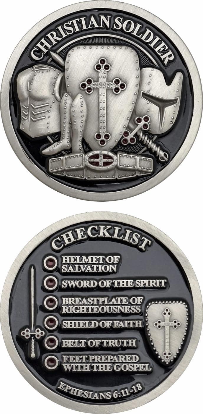 Christian Soldier Checklist Challenge Coin
