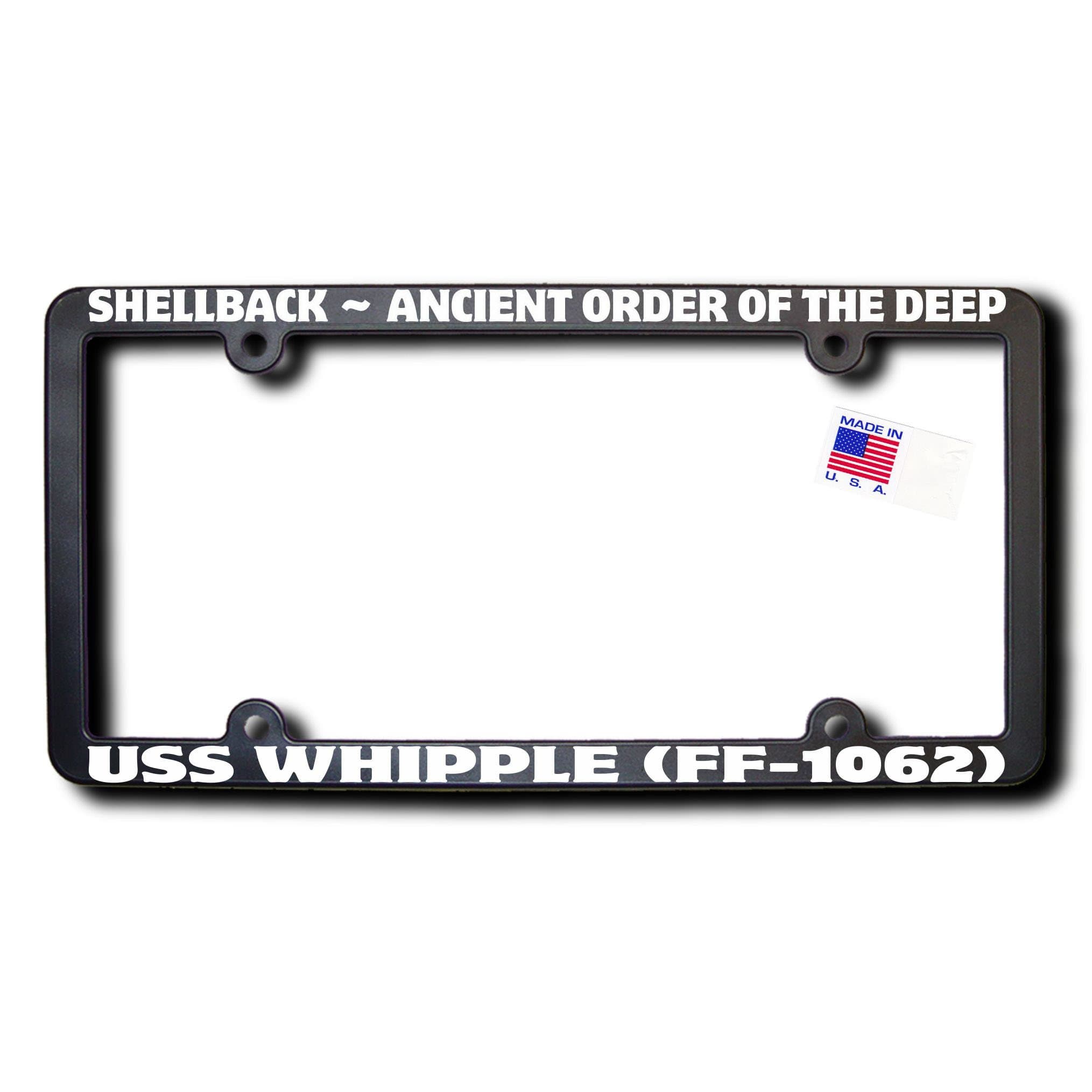 James E. Reid Design Shellback USS WHIPPLE (FF-1062) License Frame
