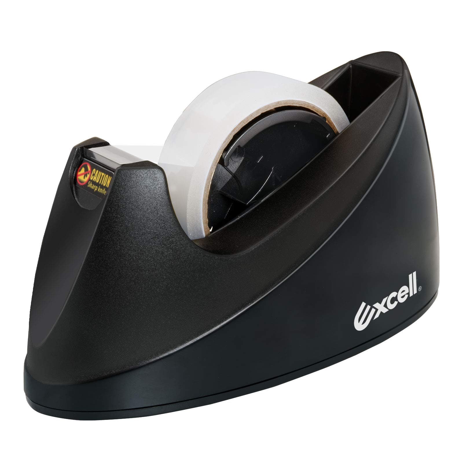 "Excell Dualcore Desktop Tape Dispenser (1" + 3" core) with Sand Weighted Base for One-Hand Dispensing, Ideal for Home, Office, Gift Wrapping, and Retail Stores"