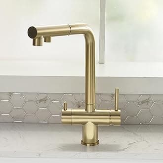 Kitchen Tap with Pull Out Spray (Brushed Gold)