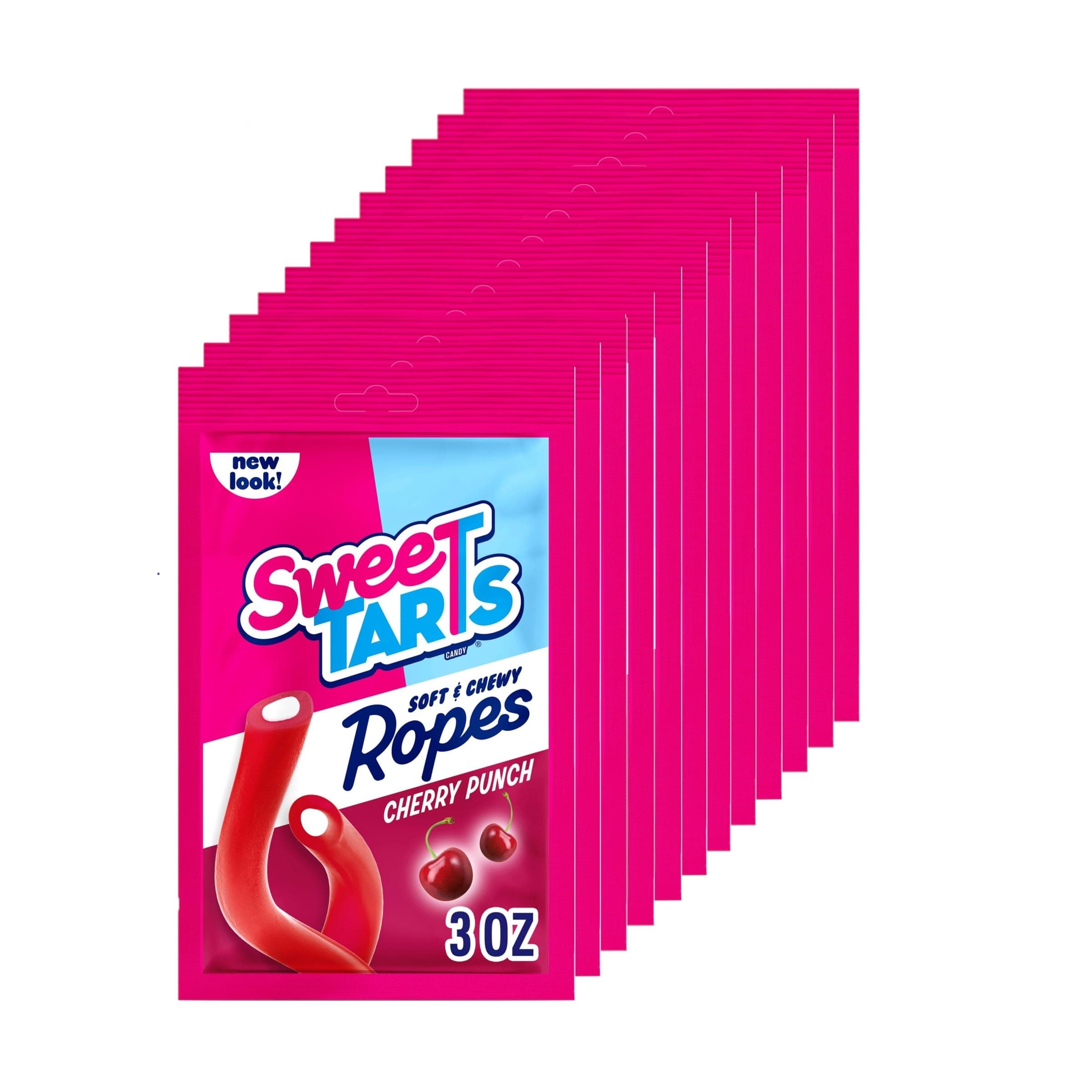 SweeTARTS Ropes, Cherry Punch Candy, 3 ounce Package, Pack of 12
