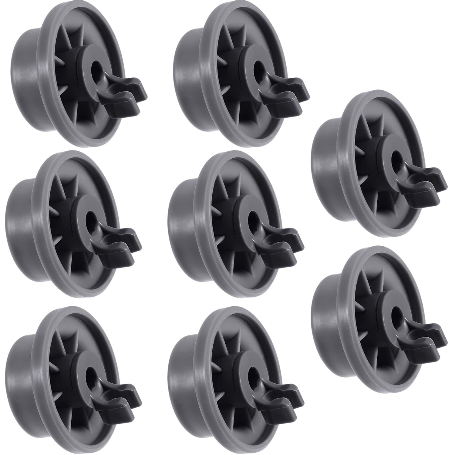 Maxdot Durable Dishwasher Lower Rack Wheel Replacement, Pack of 8