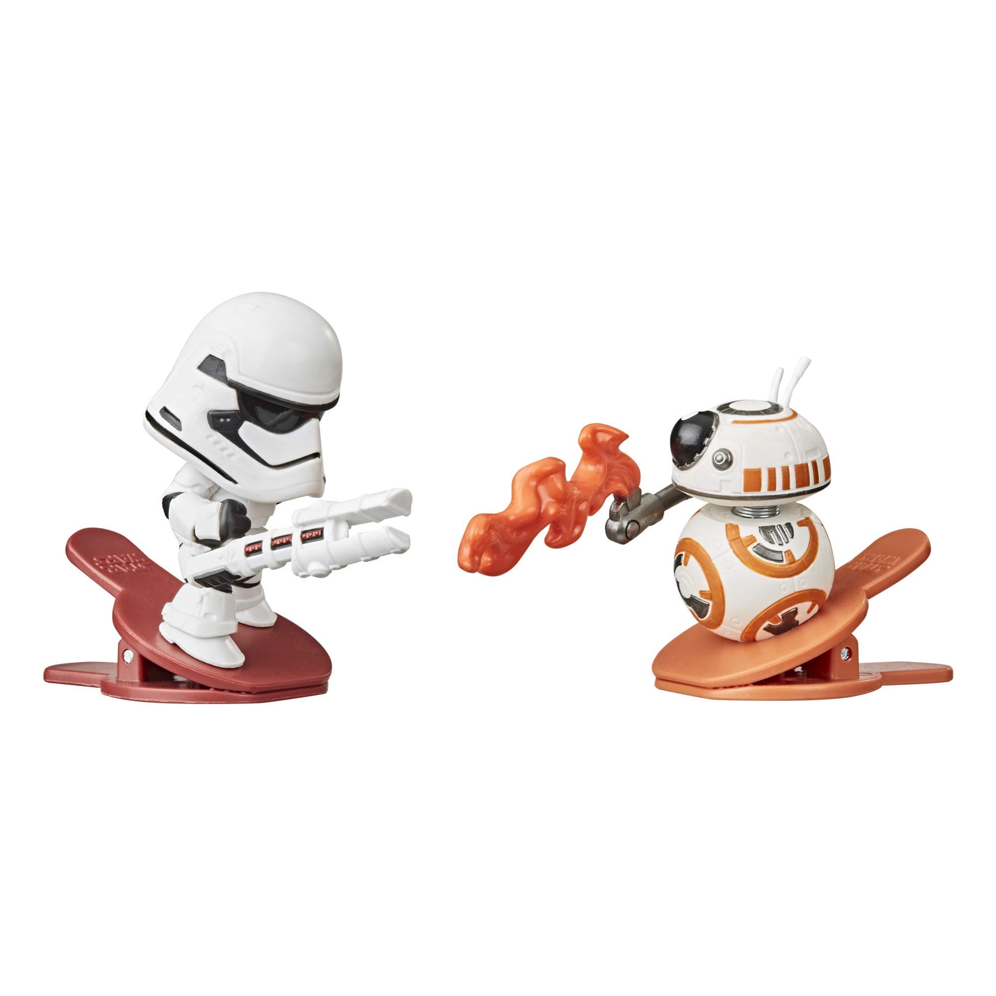 STAR WARS Battle Bobblers First Order Stormtrooper Vs BB-8 Clippable Battling Action Figure 2-Pack, Bobbling Toys for Kids Ages 4 and Up